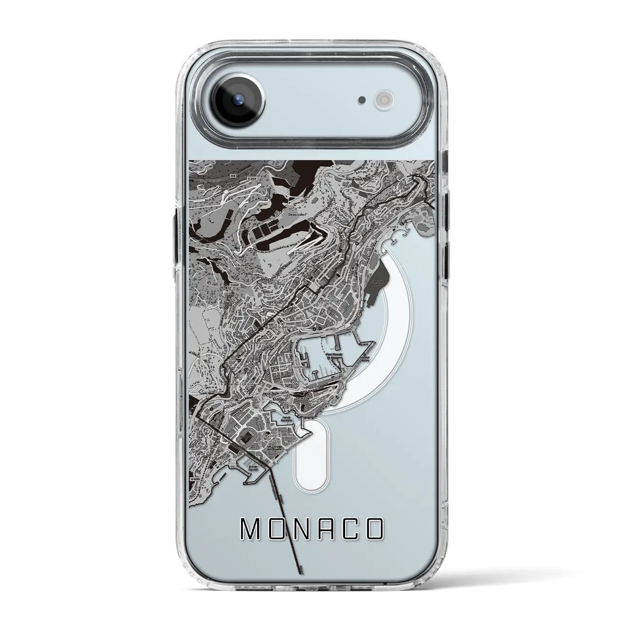 【モナコ】地図柄iPhoneケース(MagSafeタイプ)