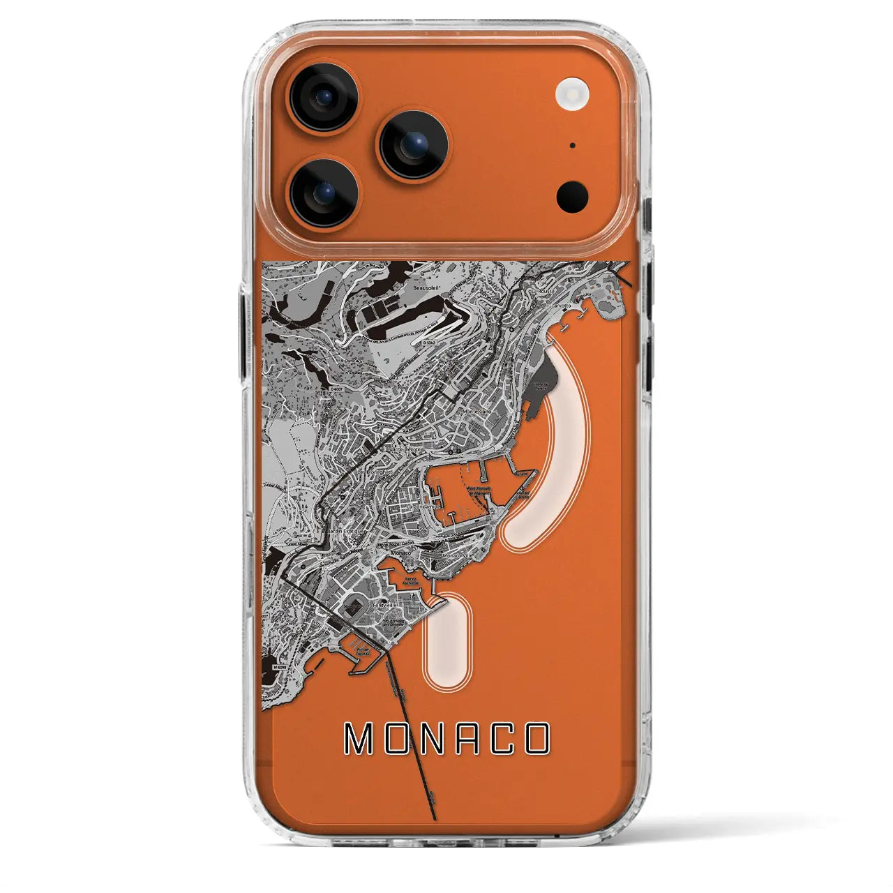 【モナコ】地図柄iPhoneケース(MagSafeタイプ)