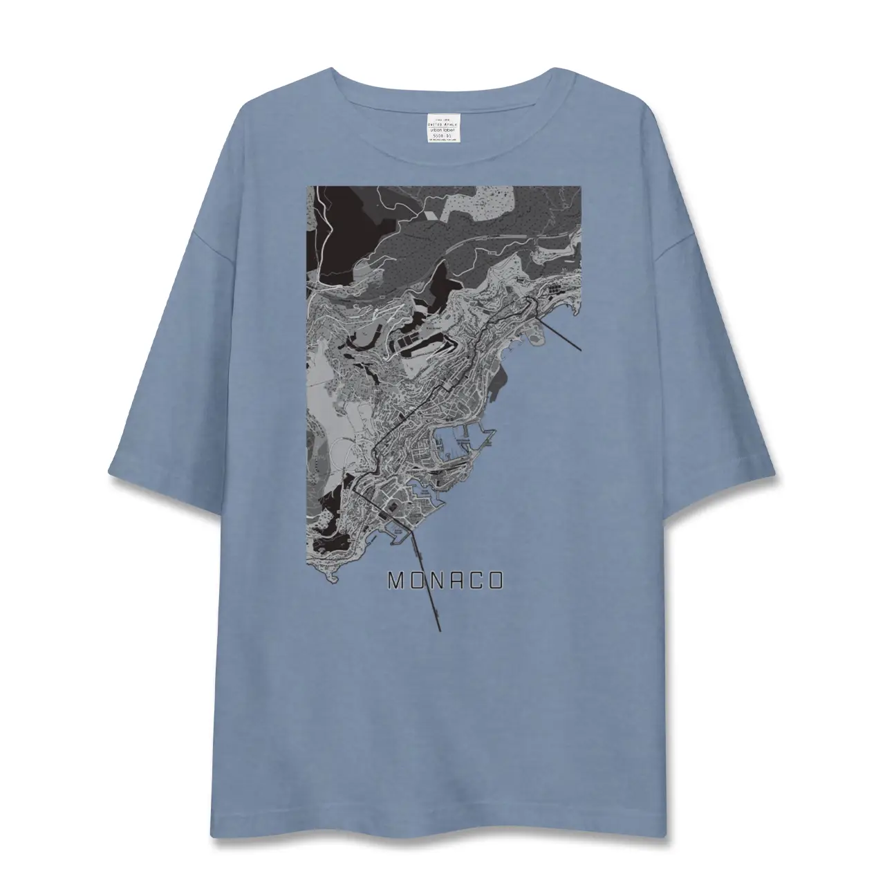 【モナコ】地図柄ビッグシルエットTシャツ