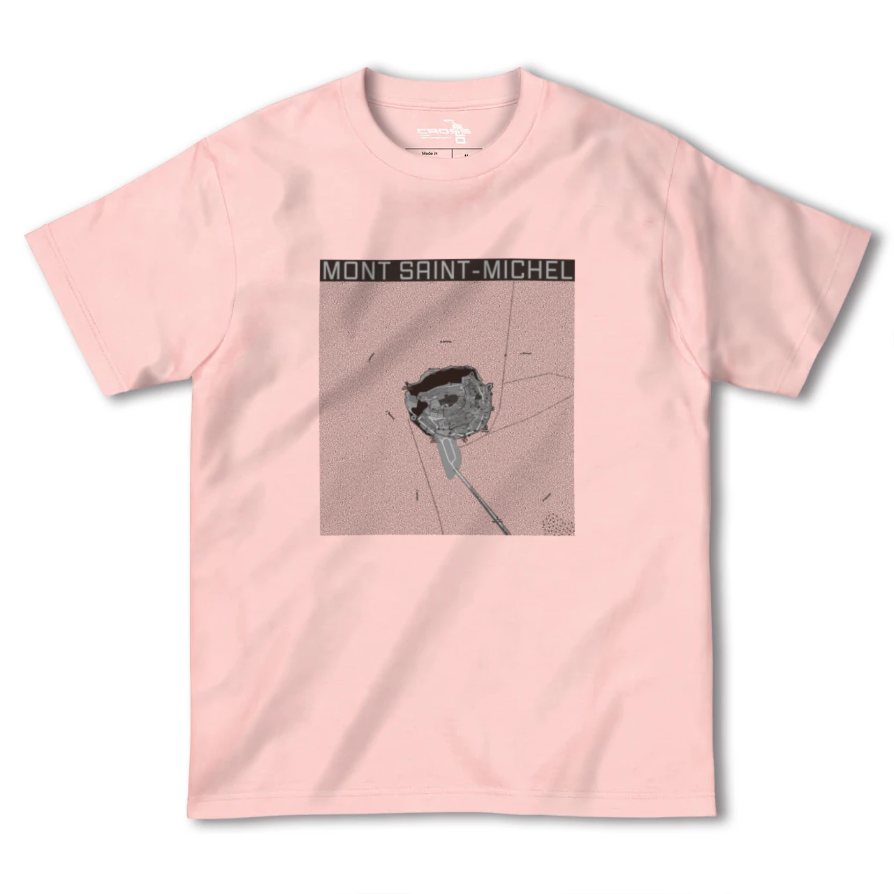 【モン・サン=ミシェル(フランス)】地図柄ヘビーウェイトTシャツ