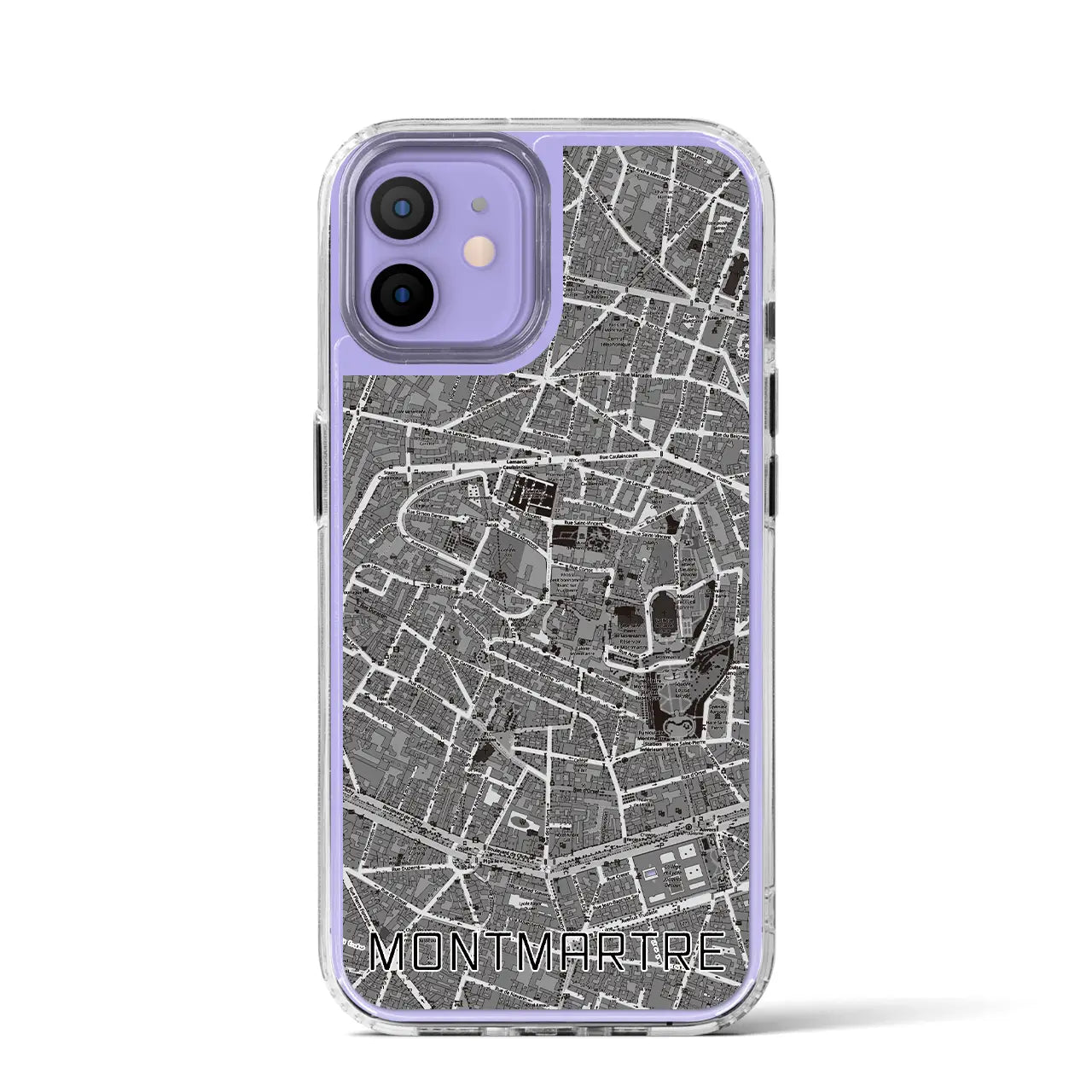 【モンマルトル(フランス)】地図柄iPhoneケース(MagSafeタイプ)