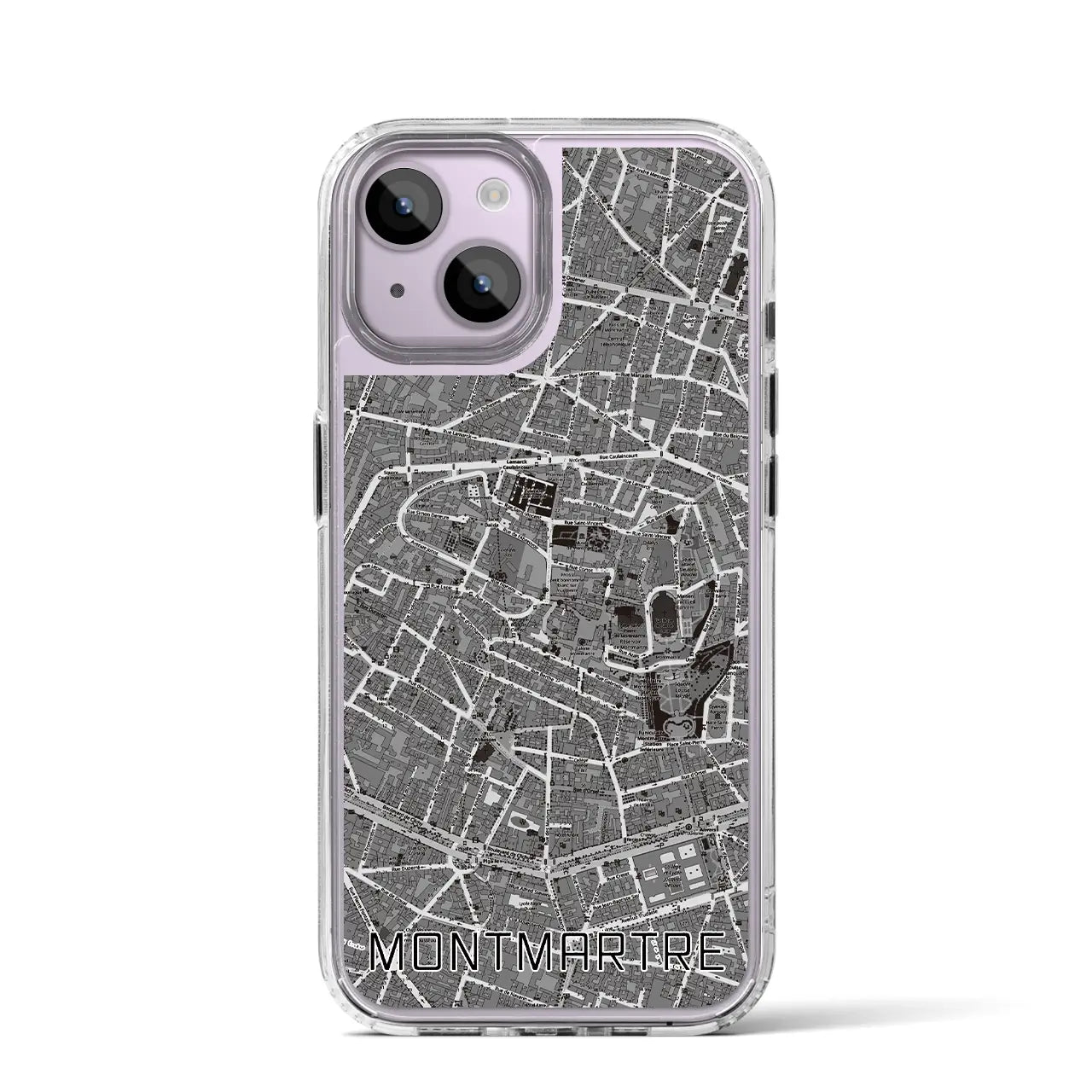 【モンマルトル(フランス)】地図柄iPhoneケース(MagSafeタイプ)