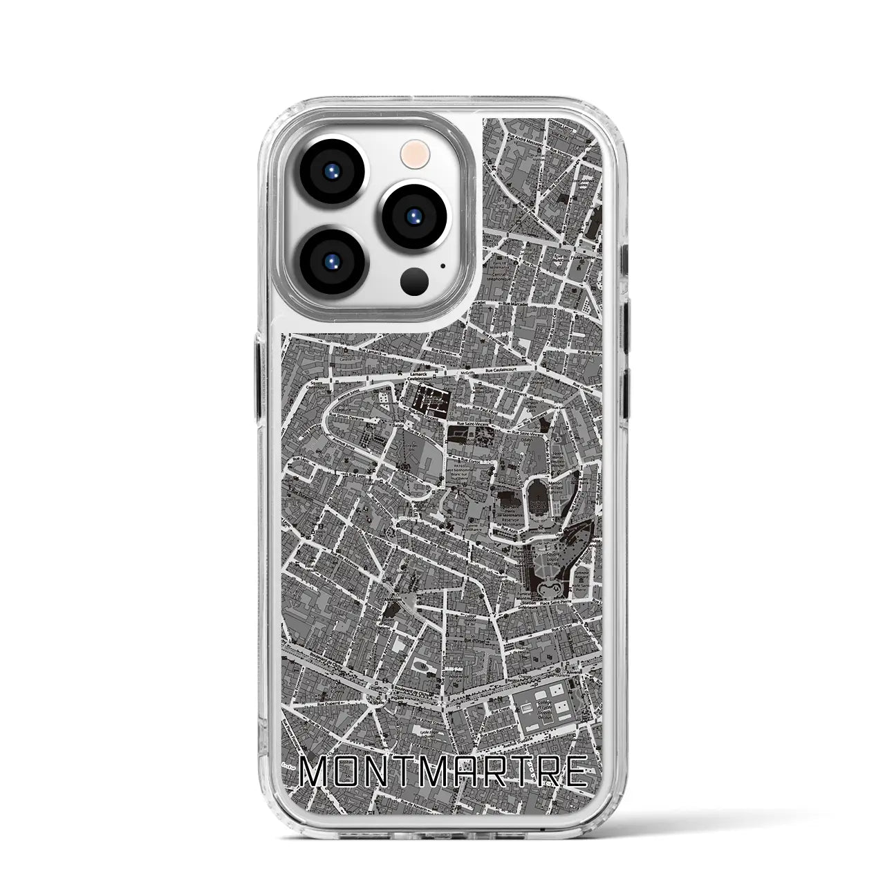 【モンマルトル(フランス)】地図柄iPhoneケース(MagSafeタイプ)