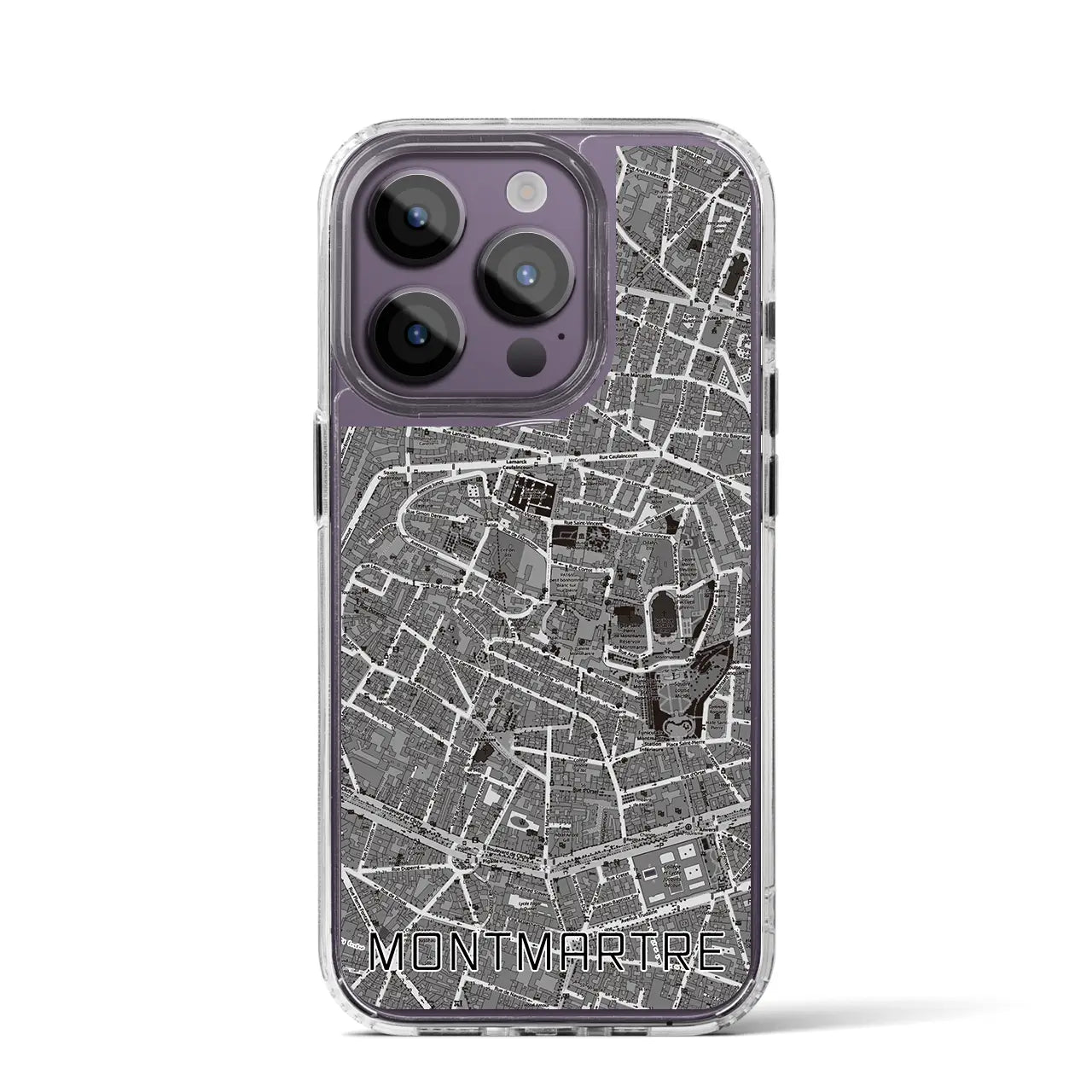 【モンマルトル(フランス)】地図柄iPhoneケース(MagSafeタイプ)