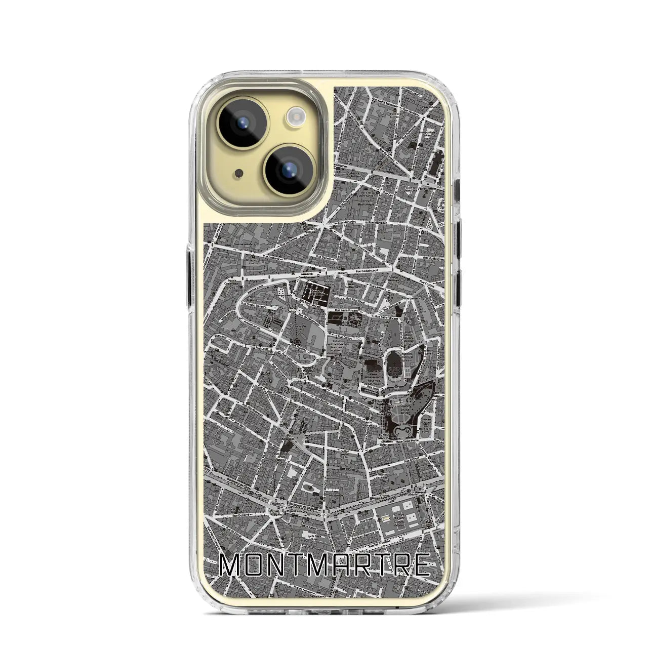 【モンマルトル(フランス)】地図柄iPhoneケース(MagSafeタイプ)