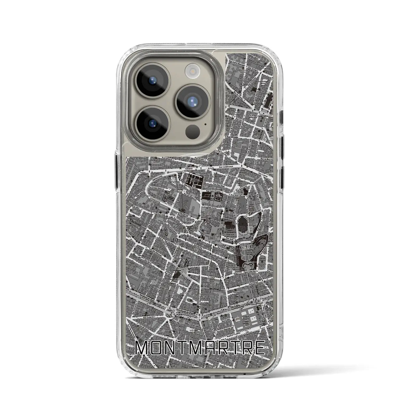【モンマルトル(フランス)】地図柄iPhoneケース(MagSafeタイプ)