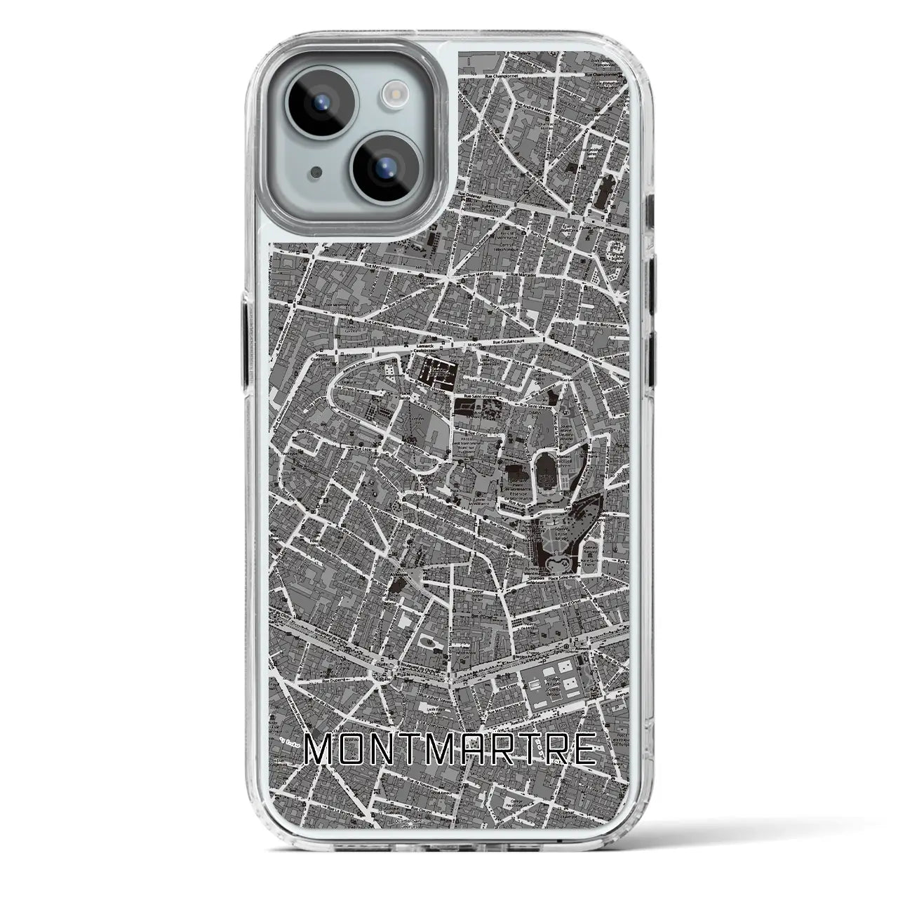 【モンマルトル(フランス)】地図柄iPhoneケース(MagSafeタイプ)