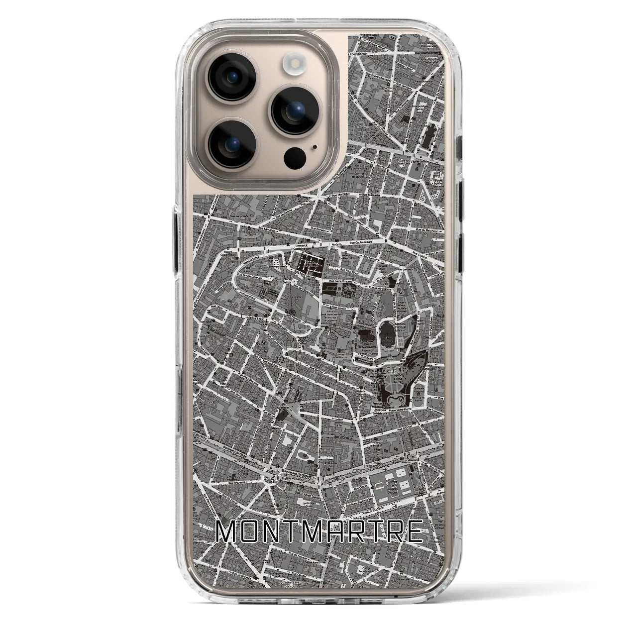 【モンマルトル(フランス)】地図柄iPhoneケース(MagSafeタイプ)