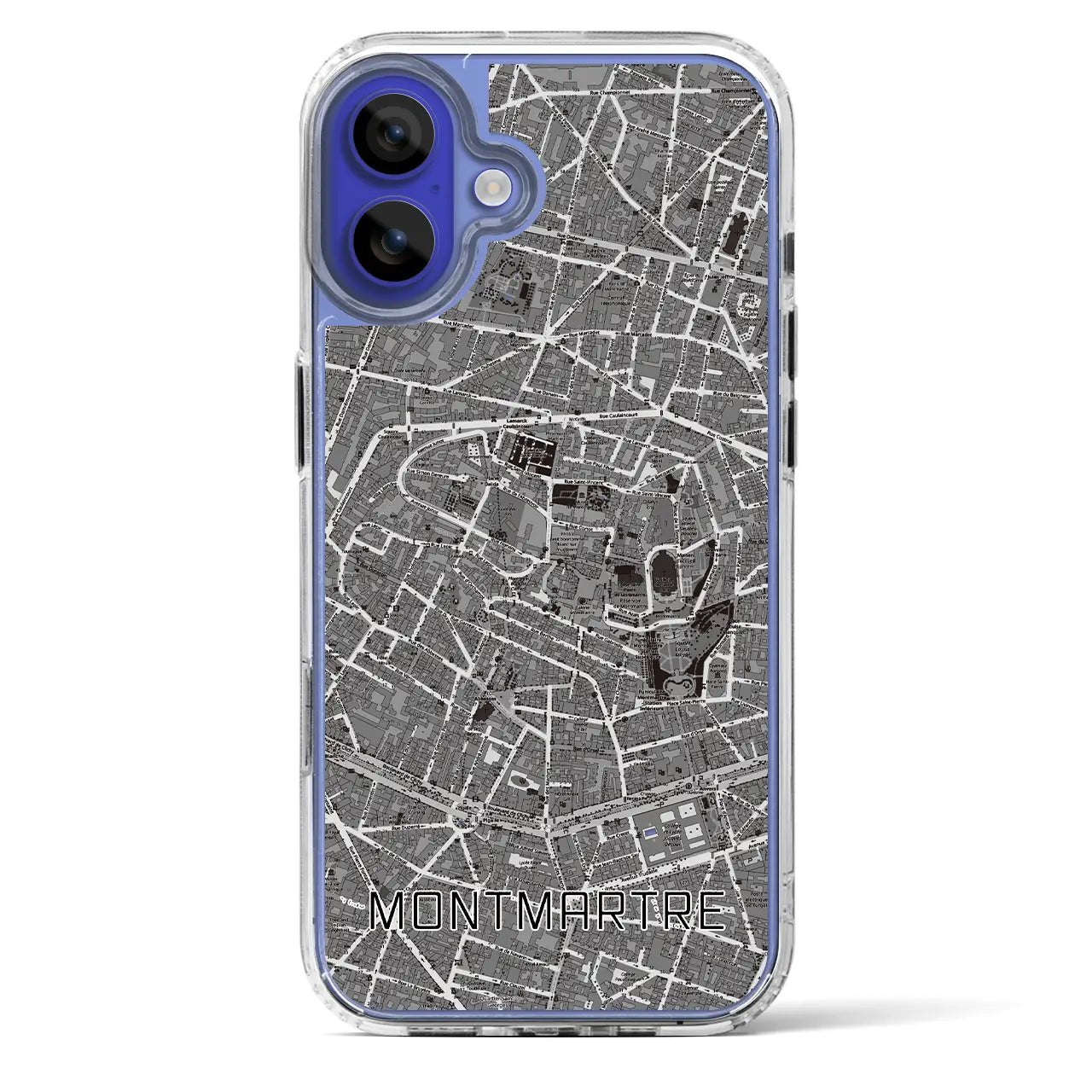 【モンマルトル(フランス)】地図柄iPhoneケース(MagSafeタイプ)