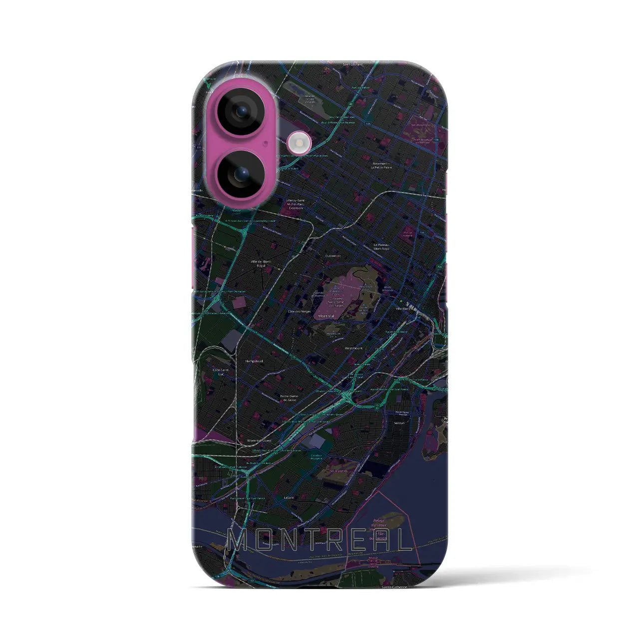 【モントリオール(カナダ)】地図柄iPhoneケース(バックカバータイプ)