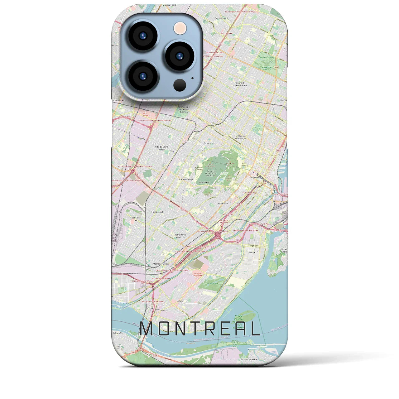 【モントリオール(カナダ)】地図柄iPhoneケース(バックカバータイプ)