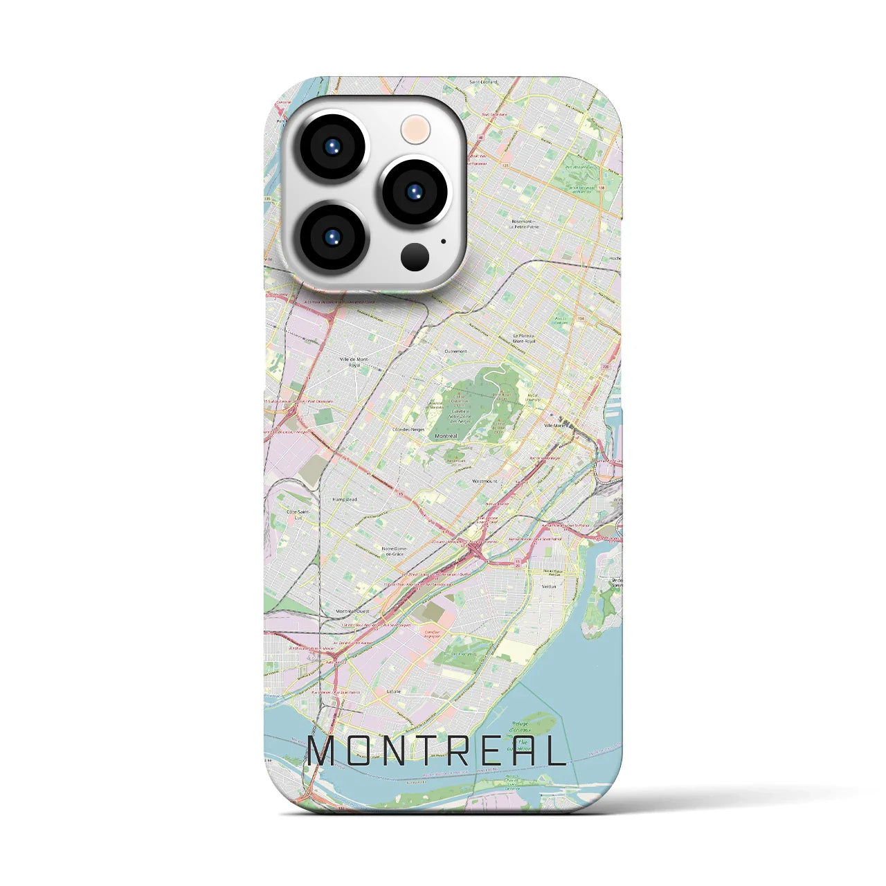 【モントリオール(カナダ)】地図柄iPhoneケース(バックカバータイプ)