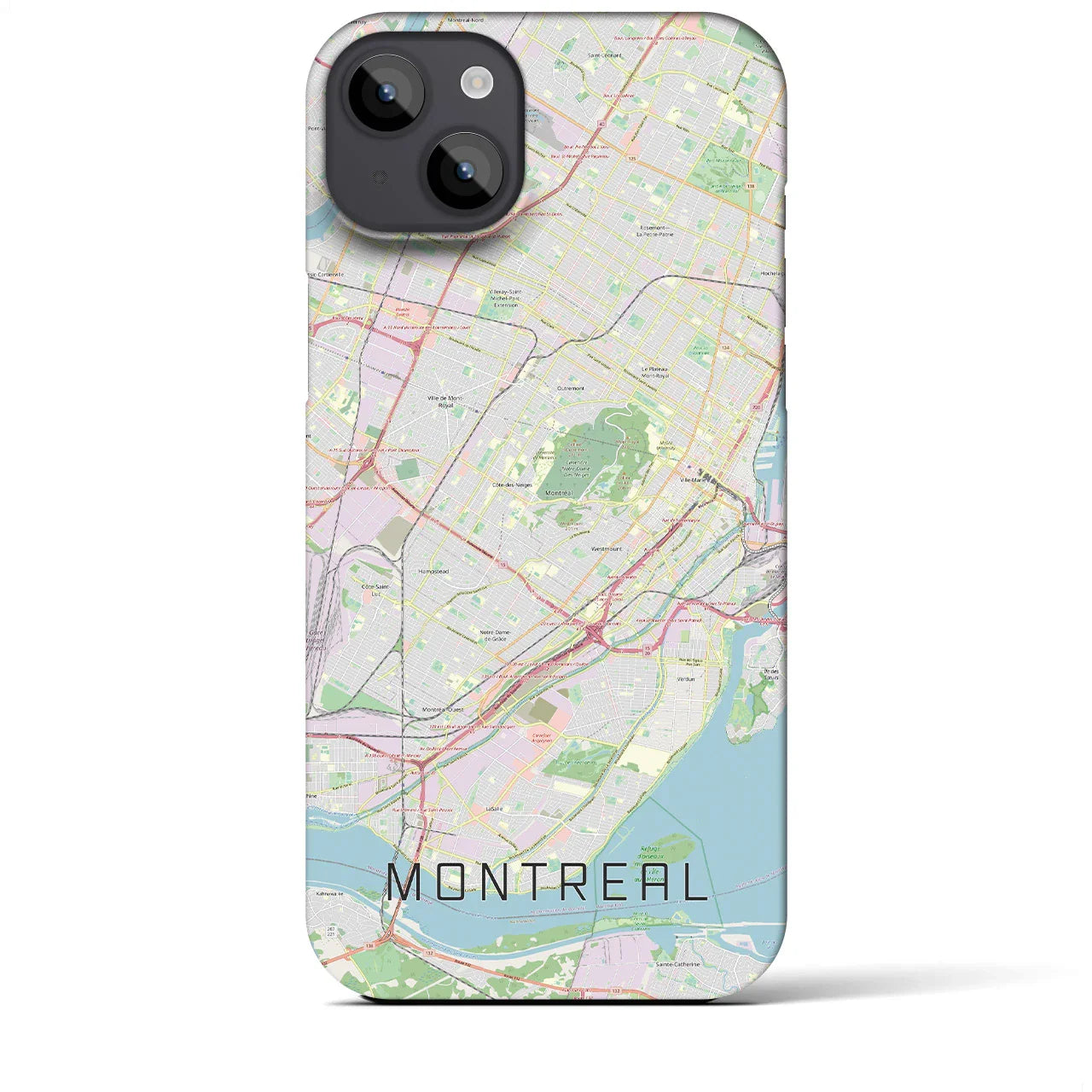【モントリオール(カナダ)】地図柄iPhoneケース(バックカバータイプ)