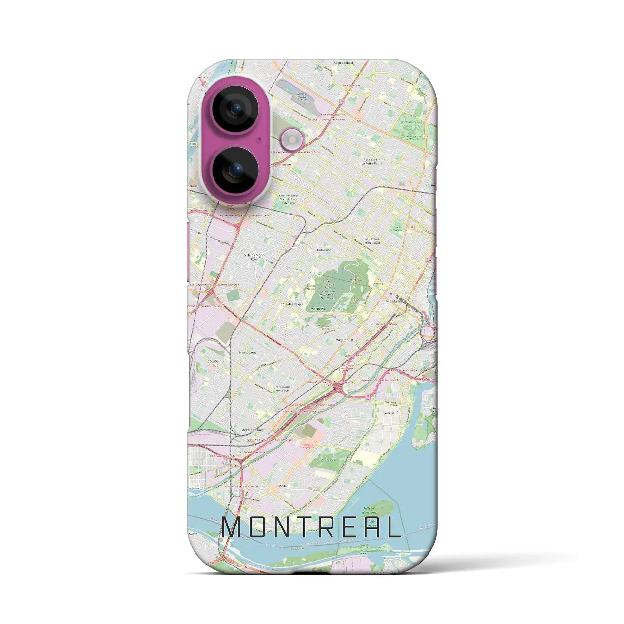 【モントリオール(カナダ)】地図柄iPhoneケース(バックカバータイプ)
