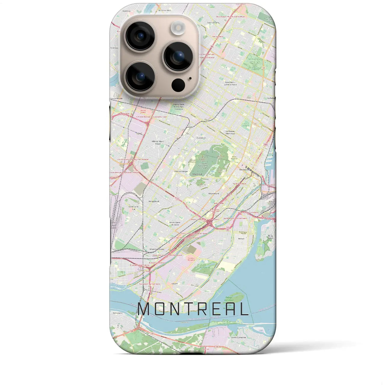 【モントリオール(カナダ)】地図柄iPhoneケース(バックカバータイプ)