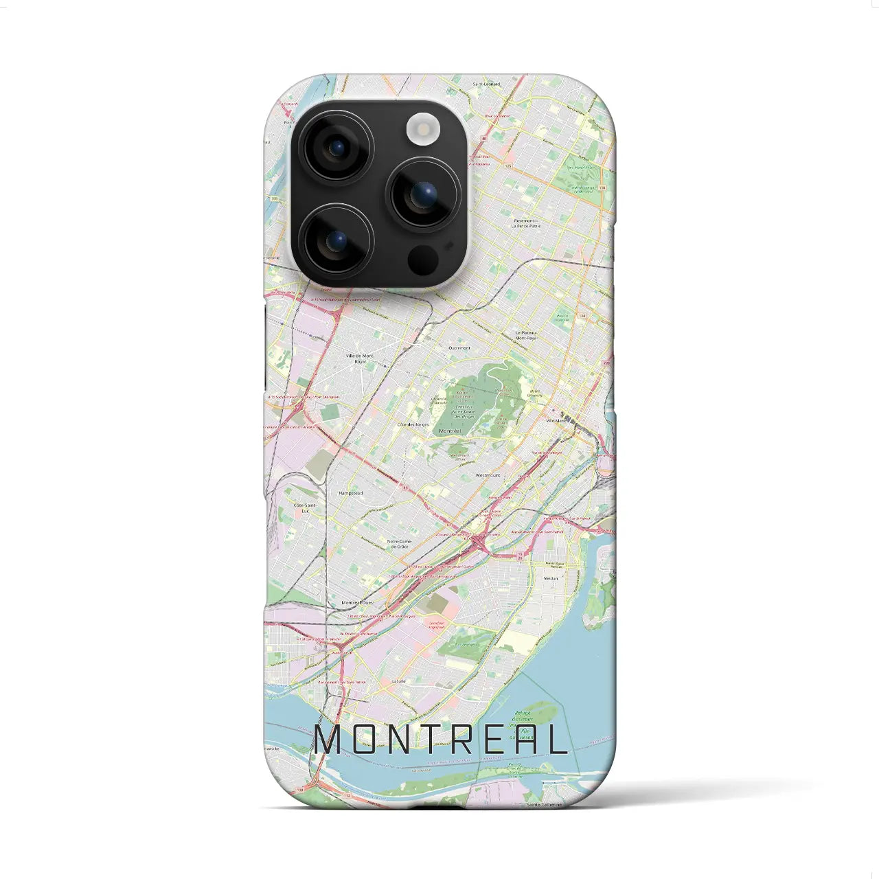 【モントリオール(カナダ)】地図柄iPhoneケース(バックカバータイプ)