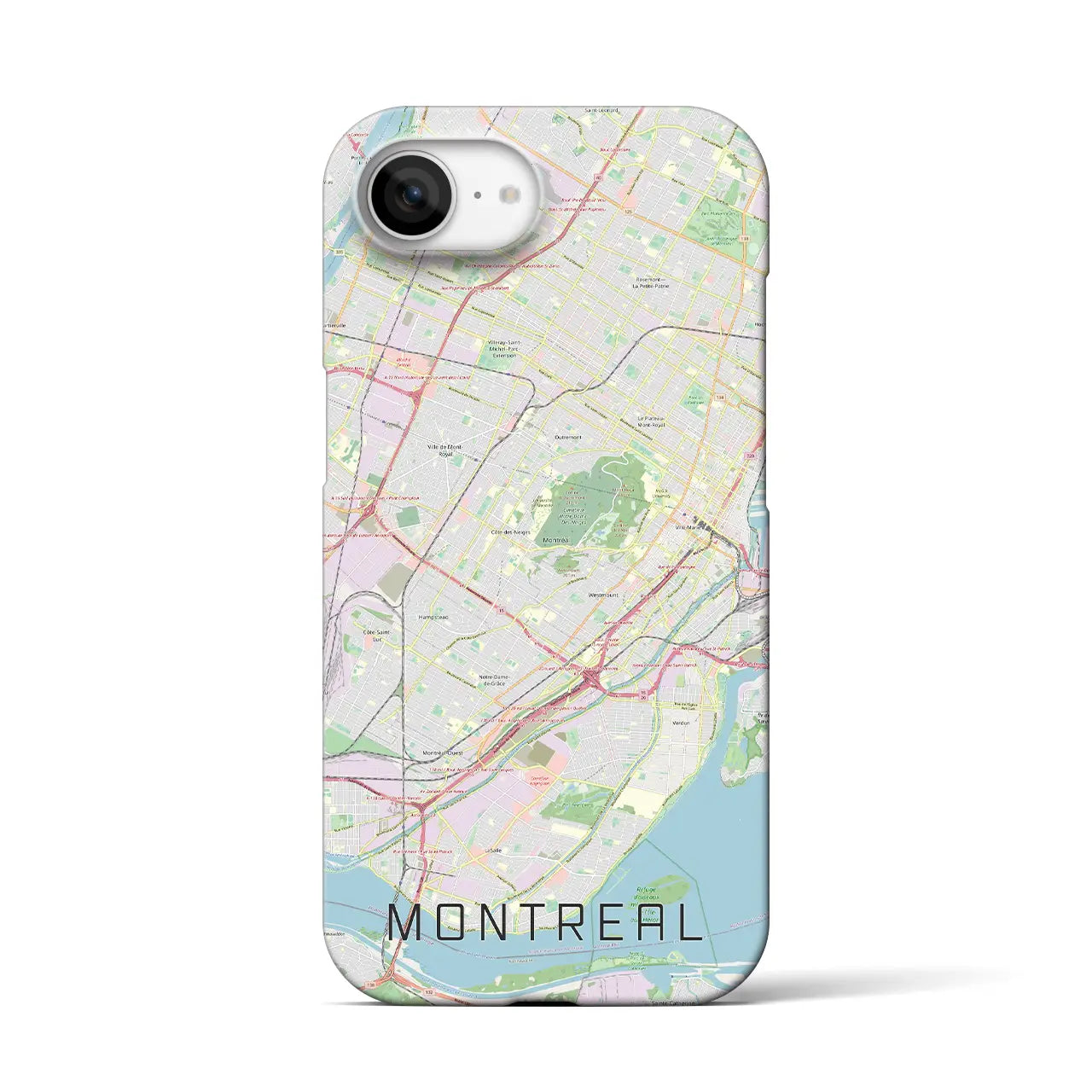【モントリオール(カナダ)】地図柄iPhoneケース(バックカバータイプ)