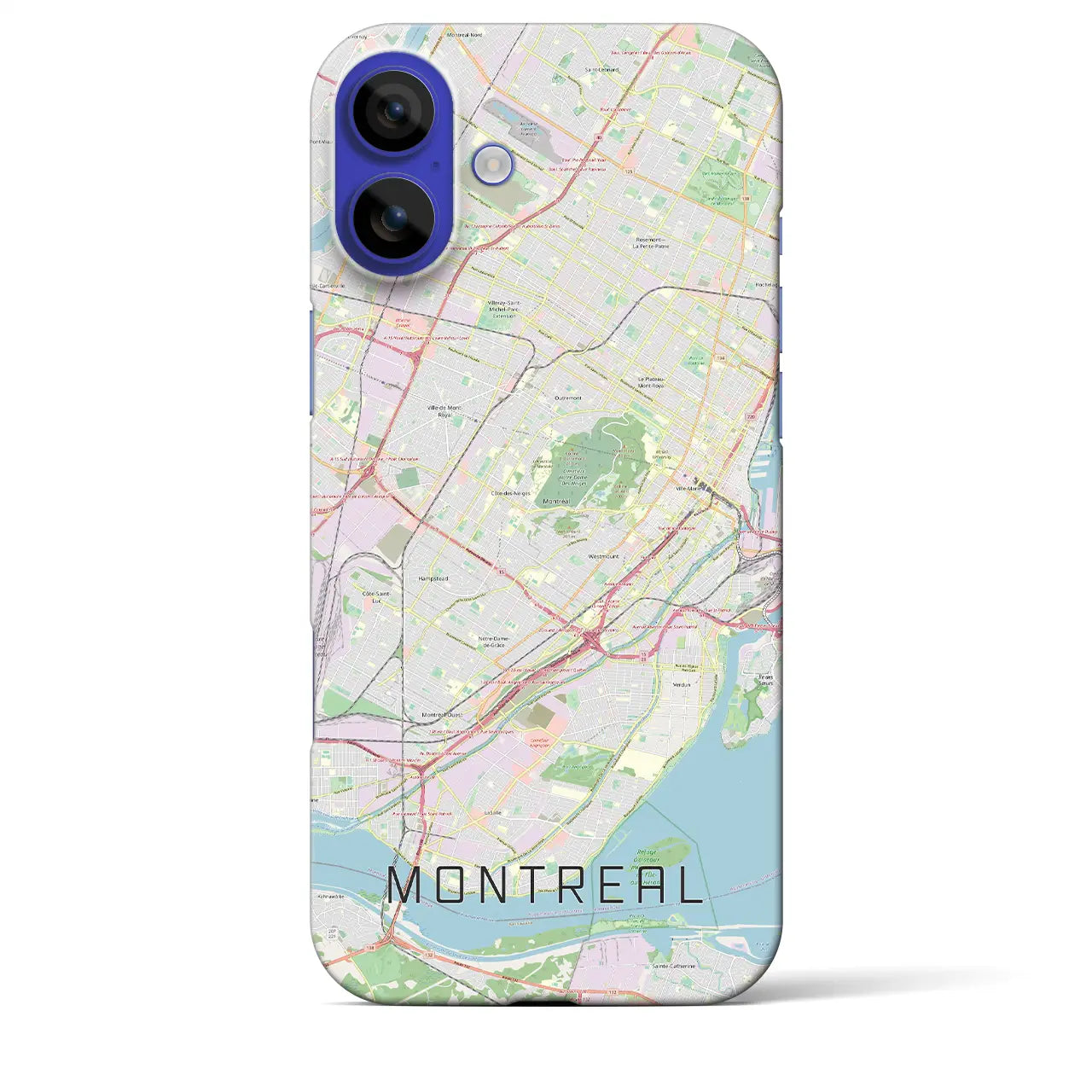 【モントリオール(カナダ)】地図柄iPhoneケース(バックカバータイプ)ナチュラル・iPhone 16 Pro Max 用