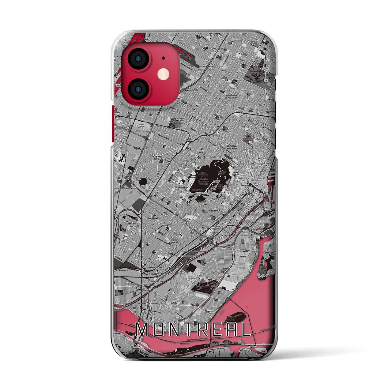 【モントリオール(カナダ)】地図柄iPhoneケース(クリアタイプ)
