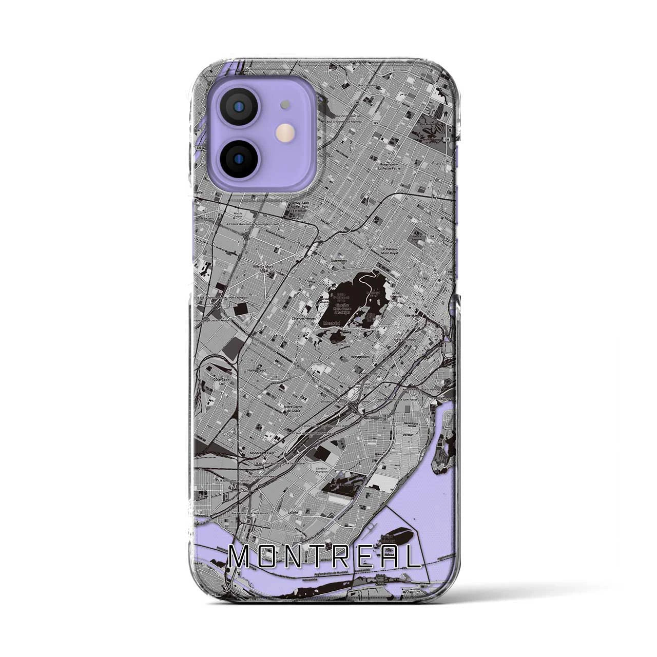 【モントリオール(カナダ)】地図柄iPhoneケース(クリアタイプ)