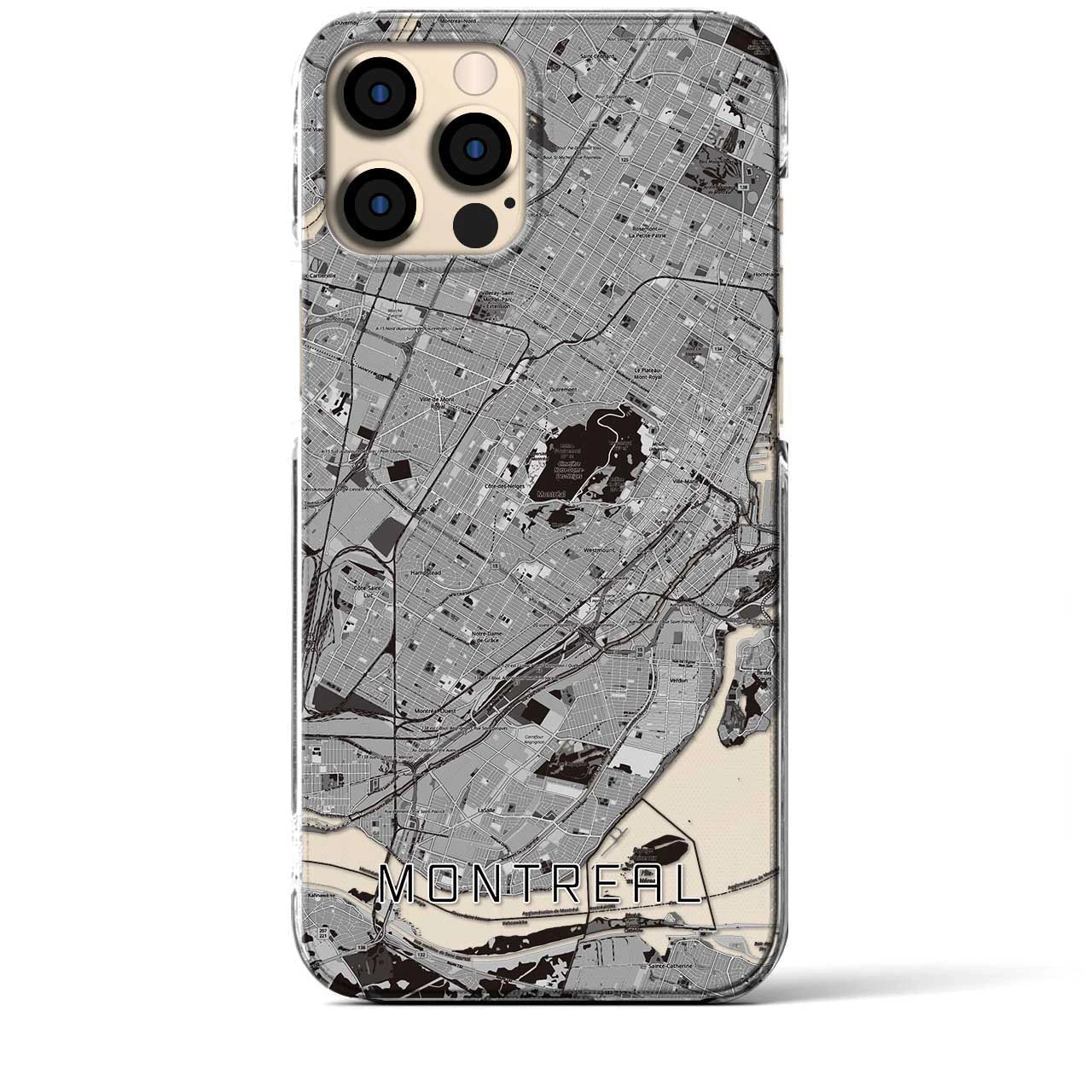 【モントリオール(カナダ)】地図柄iPhoneケース(クリアタイプ)