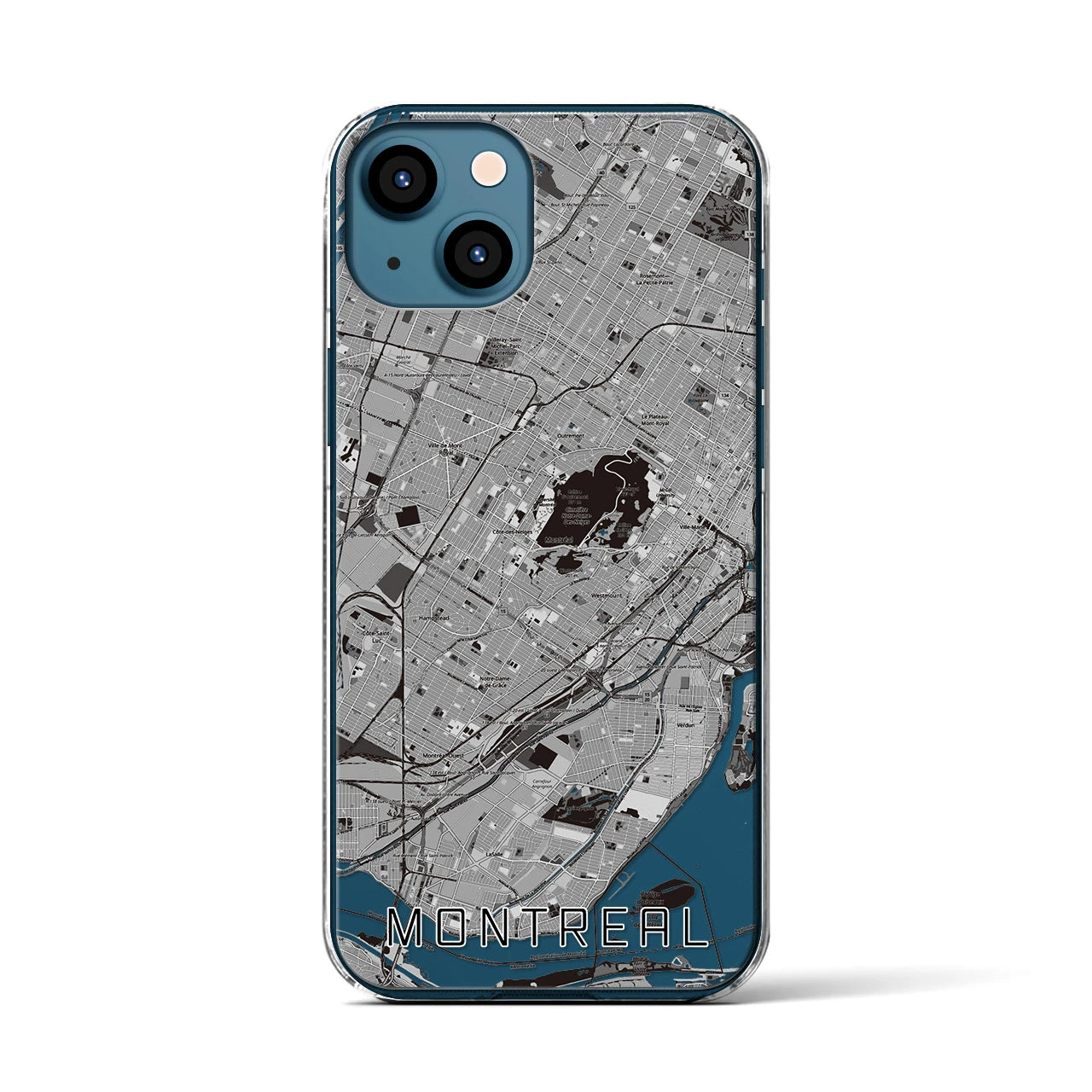 【モントリオール(カナダ)】地図柄iPhoneケース(クリアタイプ)
