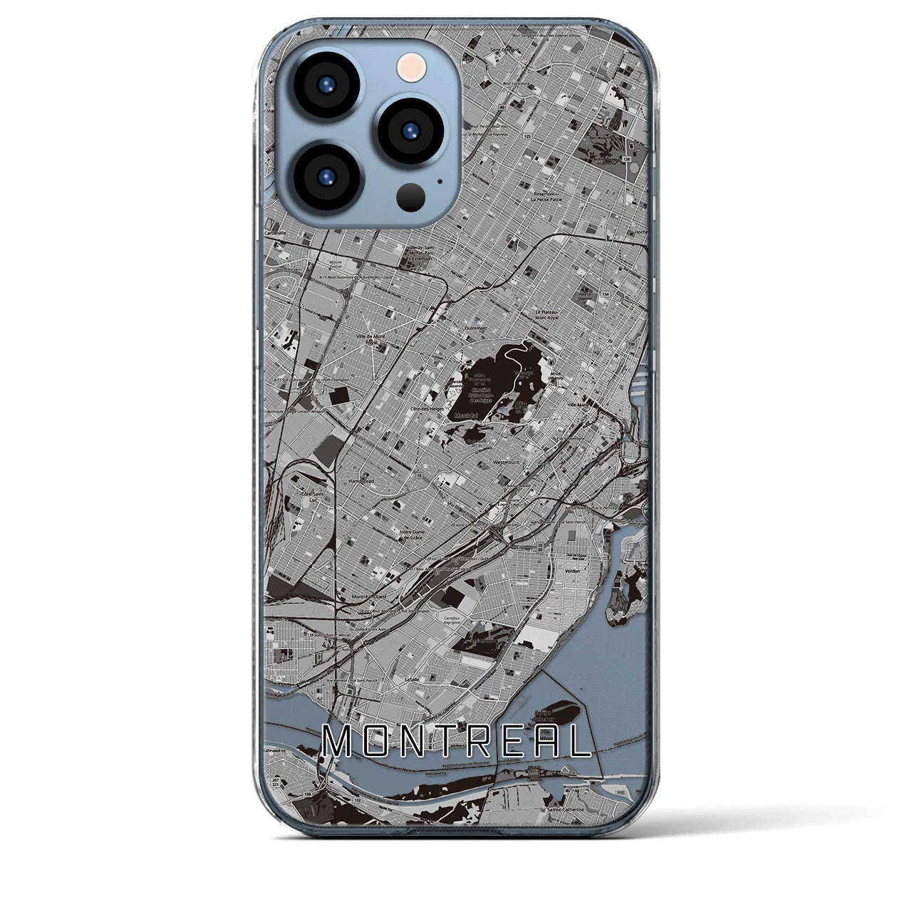 【モントリオール(カナダ)】地図柄iPhoneケース(クリアタイプ)