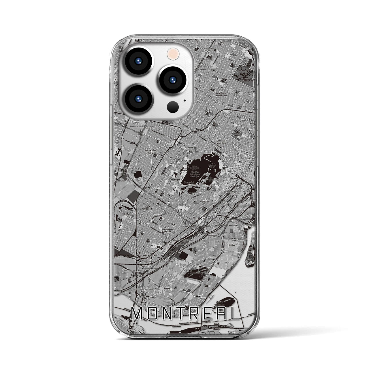 【モントリオール(カナダ)】地図柄iPhoneケース(クリアタイプ)