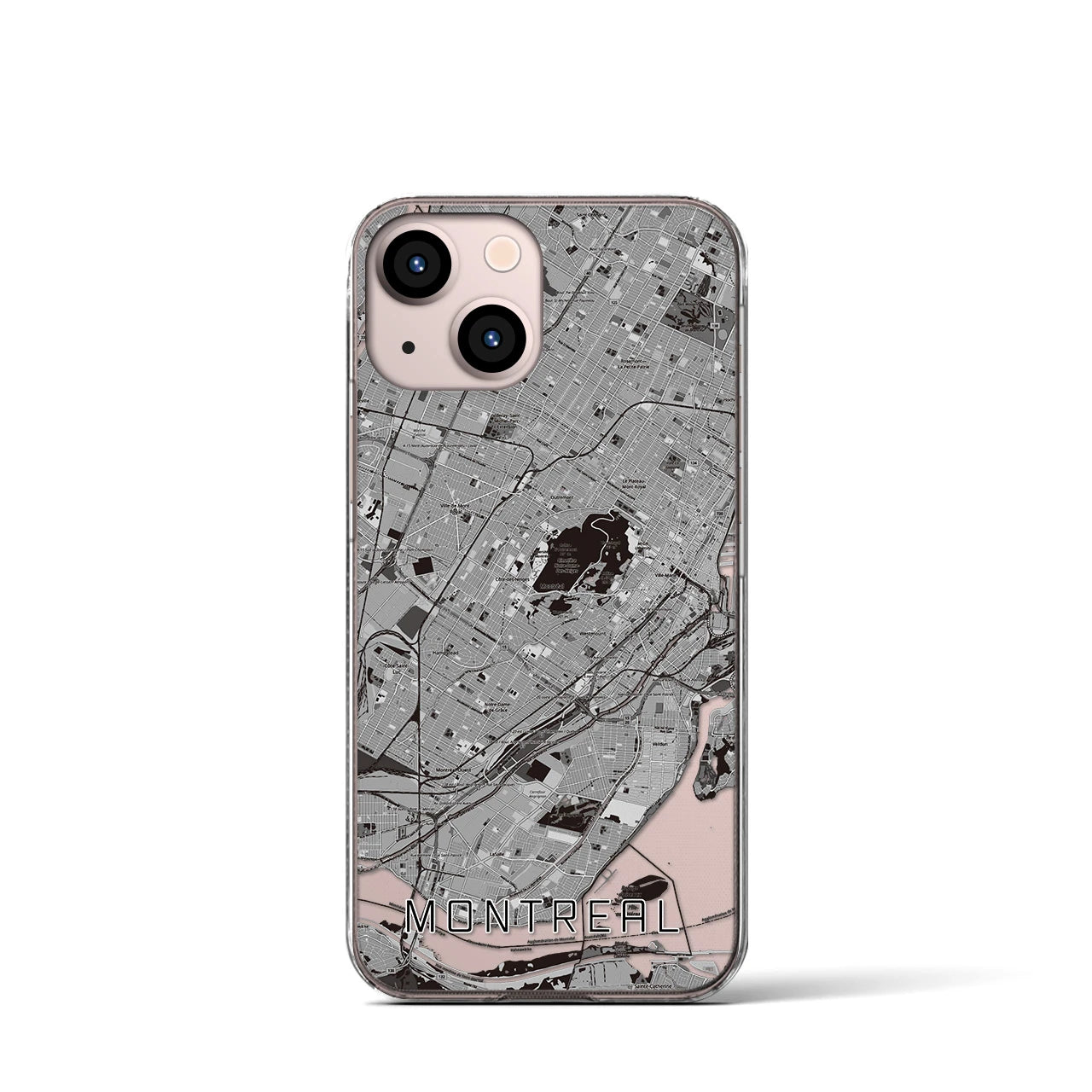 【モントリオール(カナダ)】地図柄iPhoneケース(クリアタイプ)