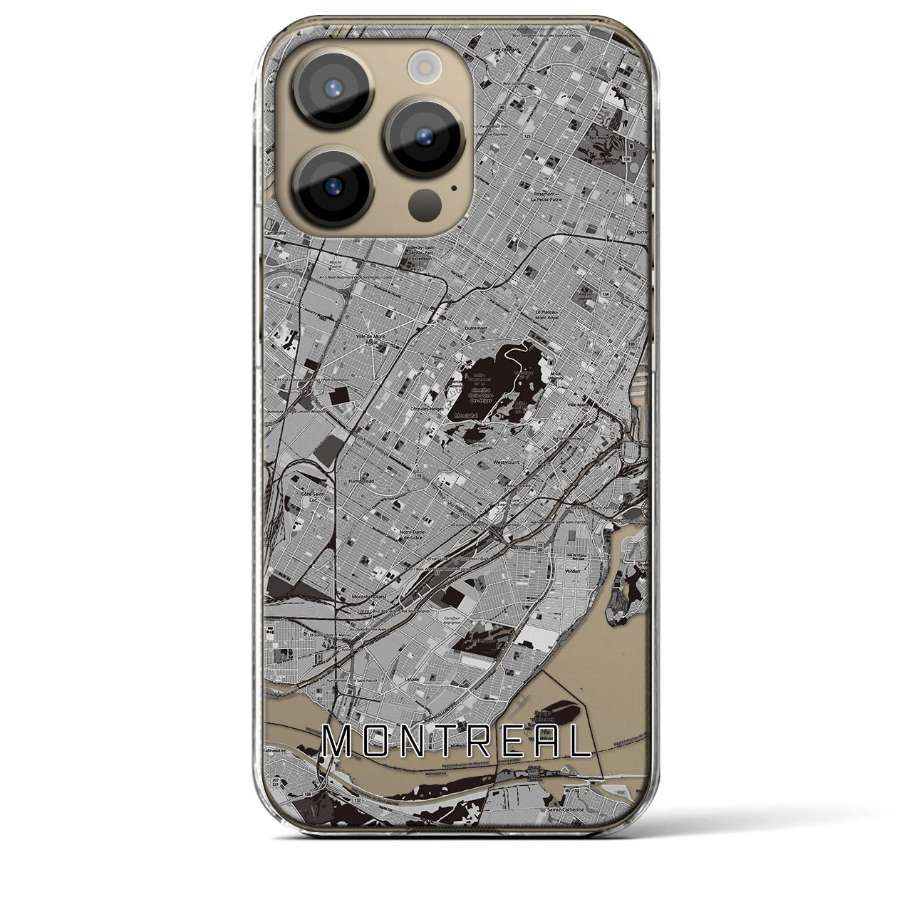 【モントリオール(カナダ)】地図柄iPhoneケース(クリアタイプ)