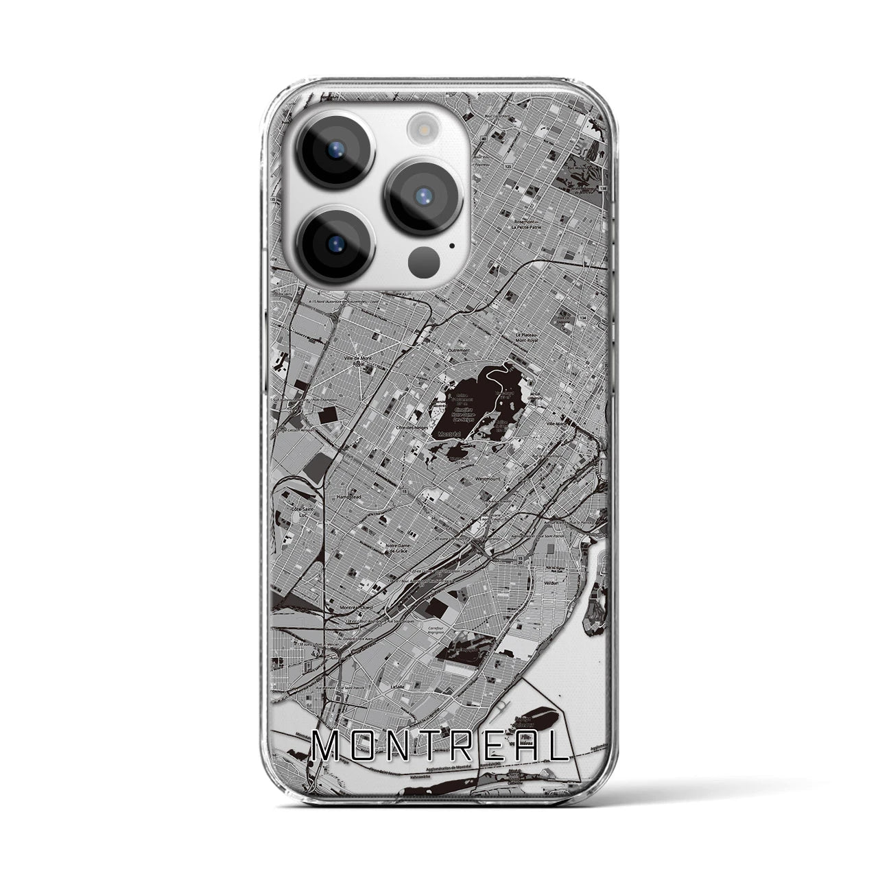 【モントリオール(カナダ)】地図柄iPhoneケース(クリアタイプ)