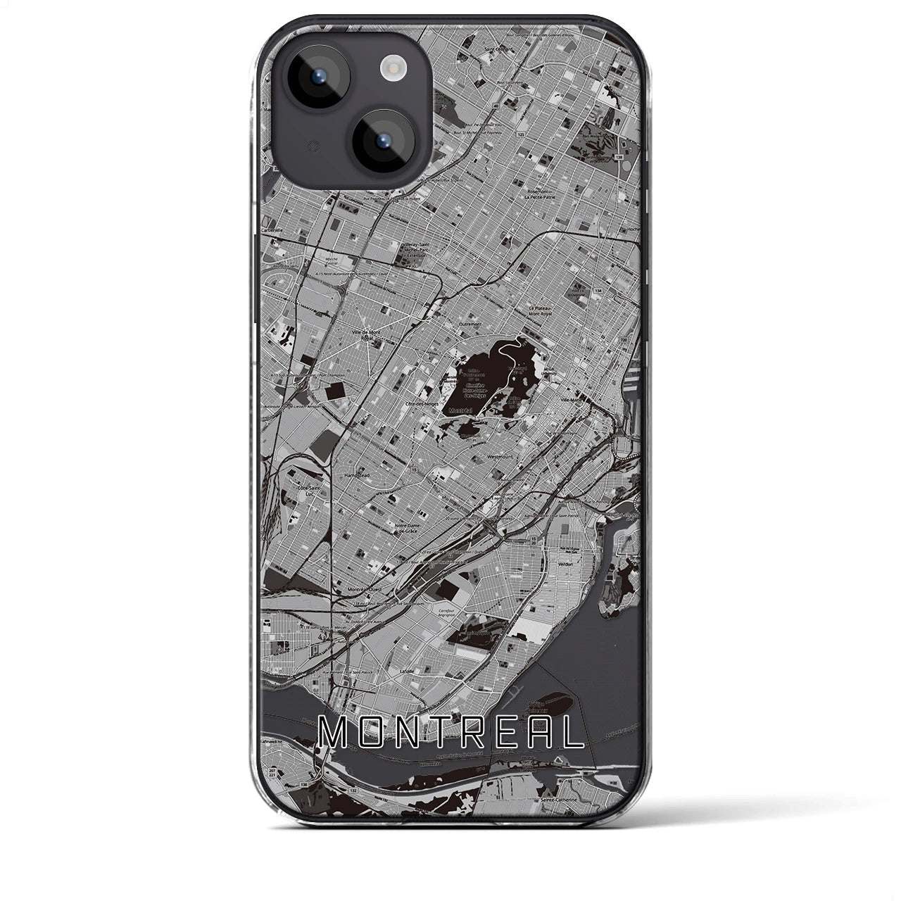 【モントリオール(カナダ)】地図柄iPhoneケース(クリアタイプ)
