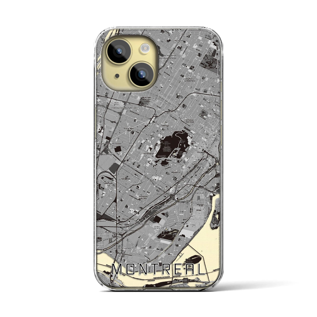 【モントリオール(カナダ)】地図柄iPhoneケース(クリアタイプ)