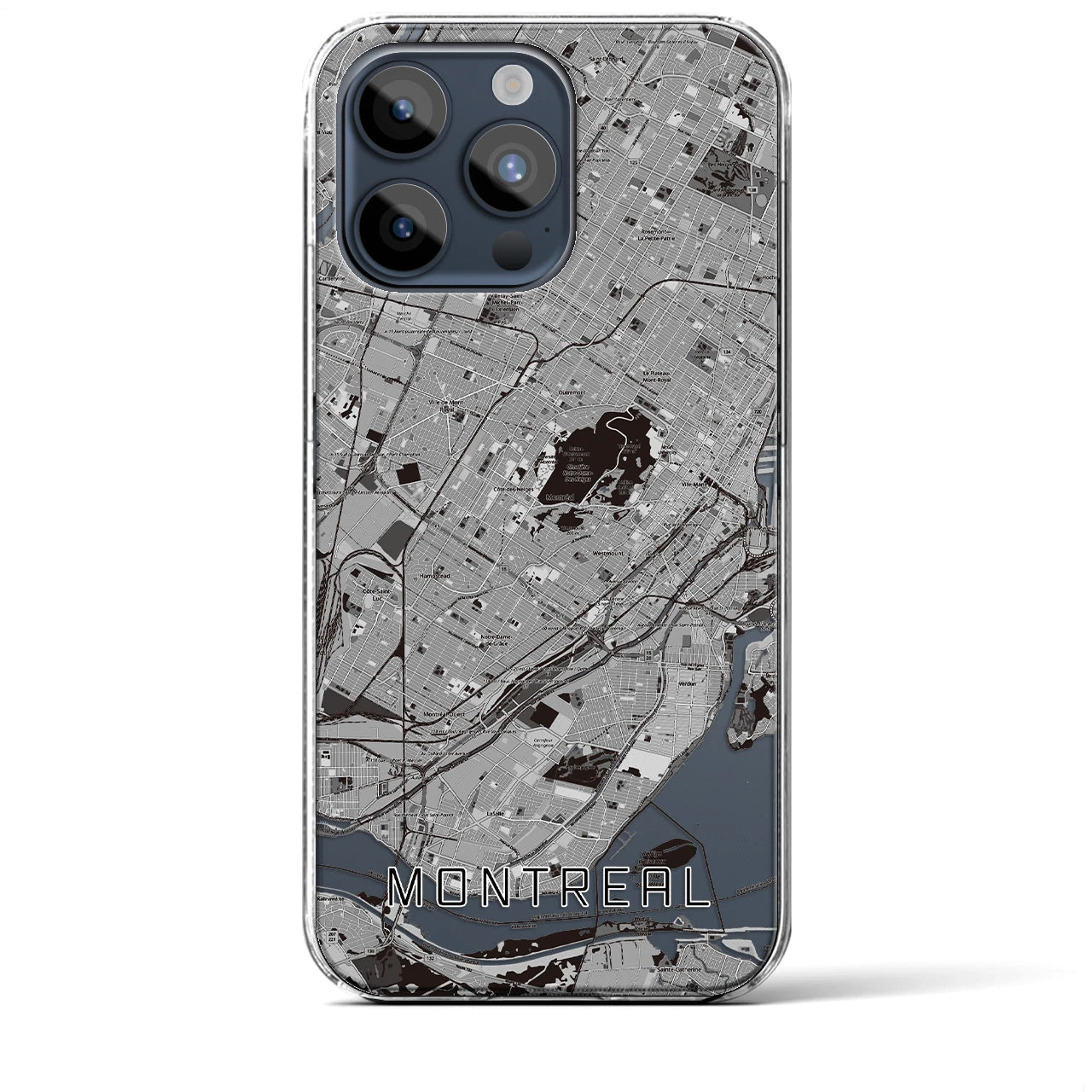【モントリオール(カナダ)】地図柄iPhoneケース(クリアタイプ)