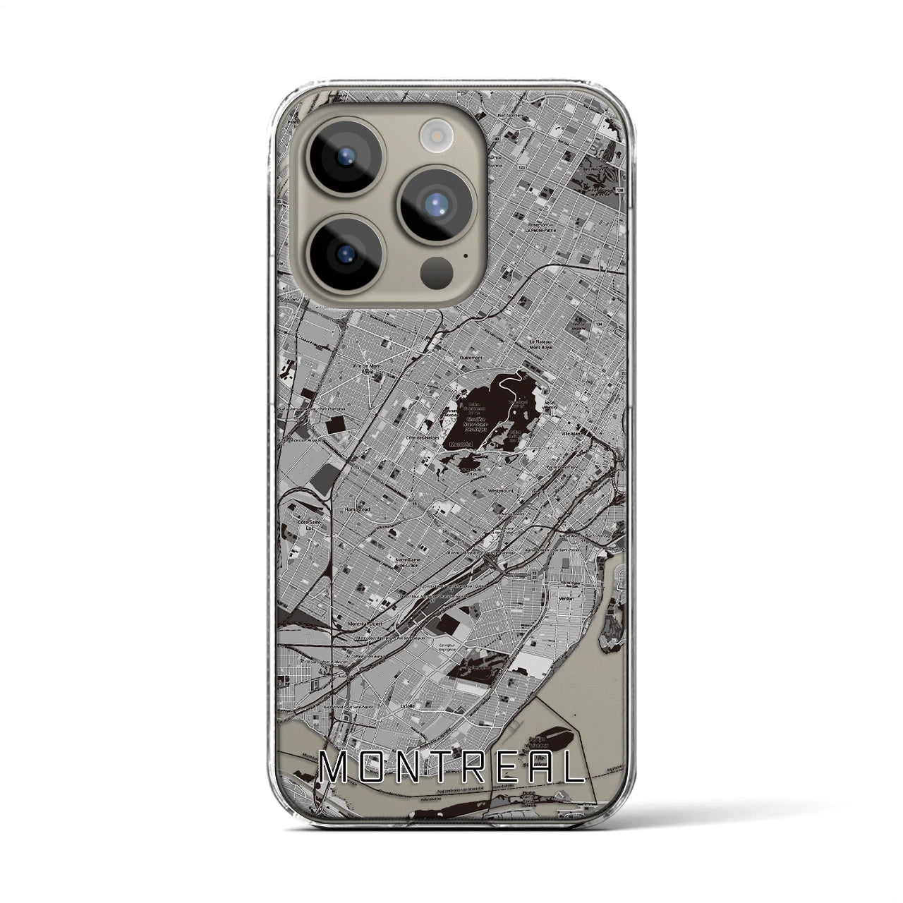 【モントリオール(カナダ)】地図柄iPhoneケース(クリアタイプ)