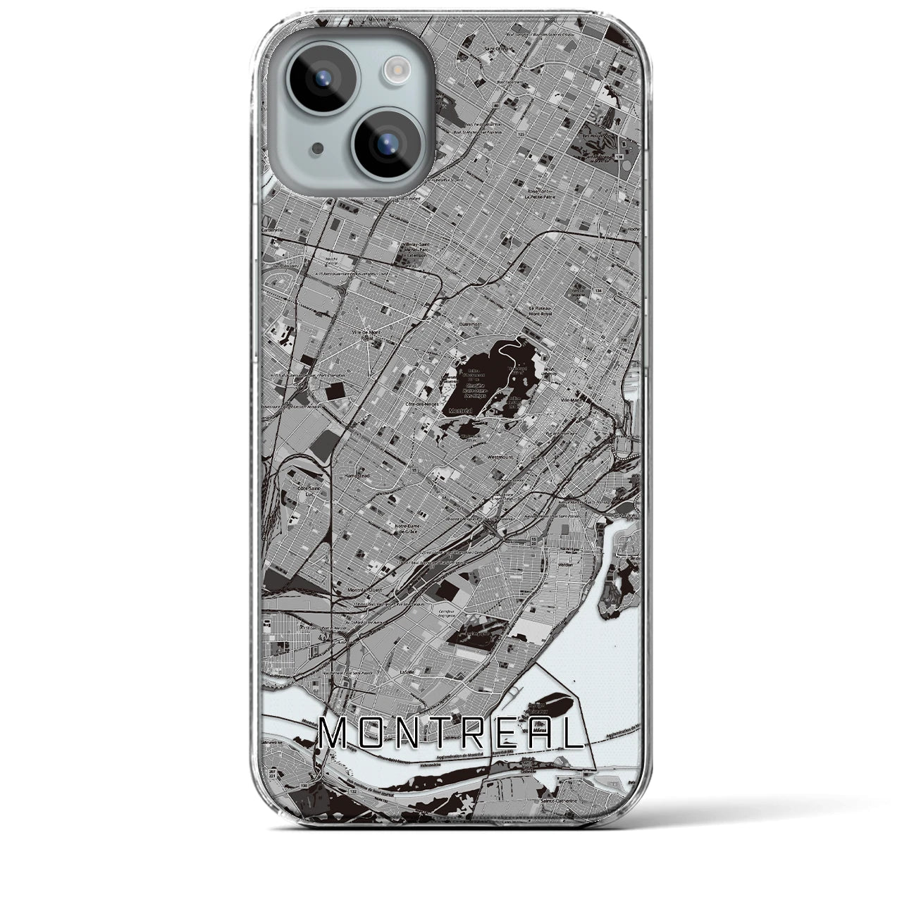 【モントリオール(カナダ)】地図柄iPhoneケース(クリアタイプ)
