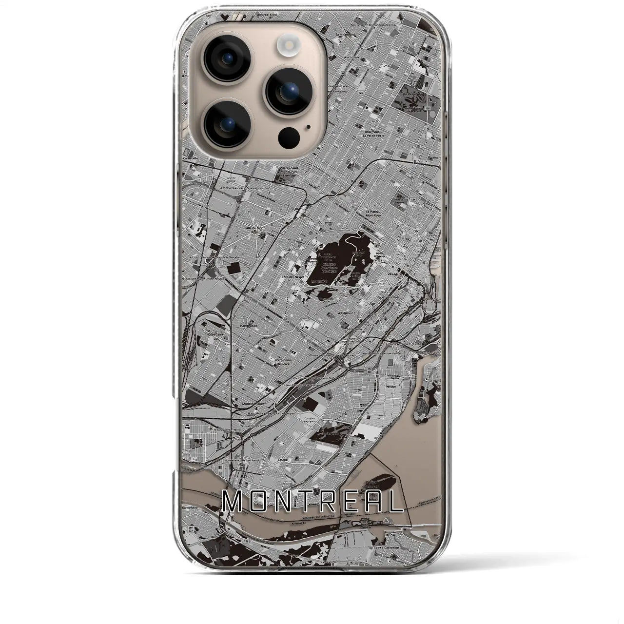 【モントリオール(カナダ)】地図柄iPhoneケース(クリアタイプ)