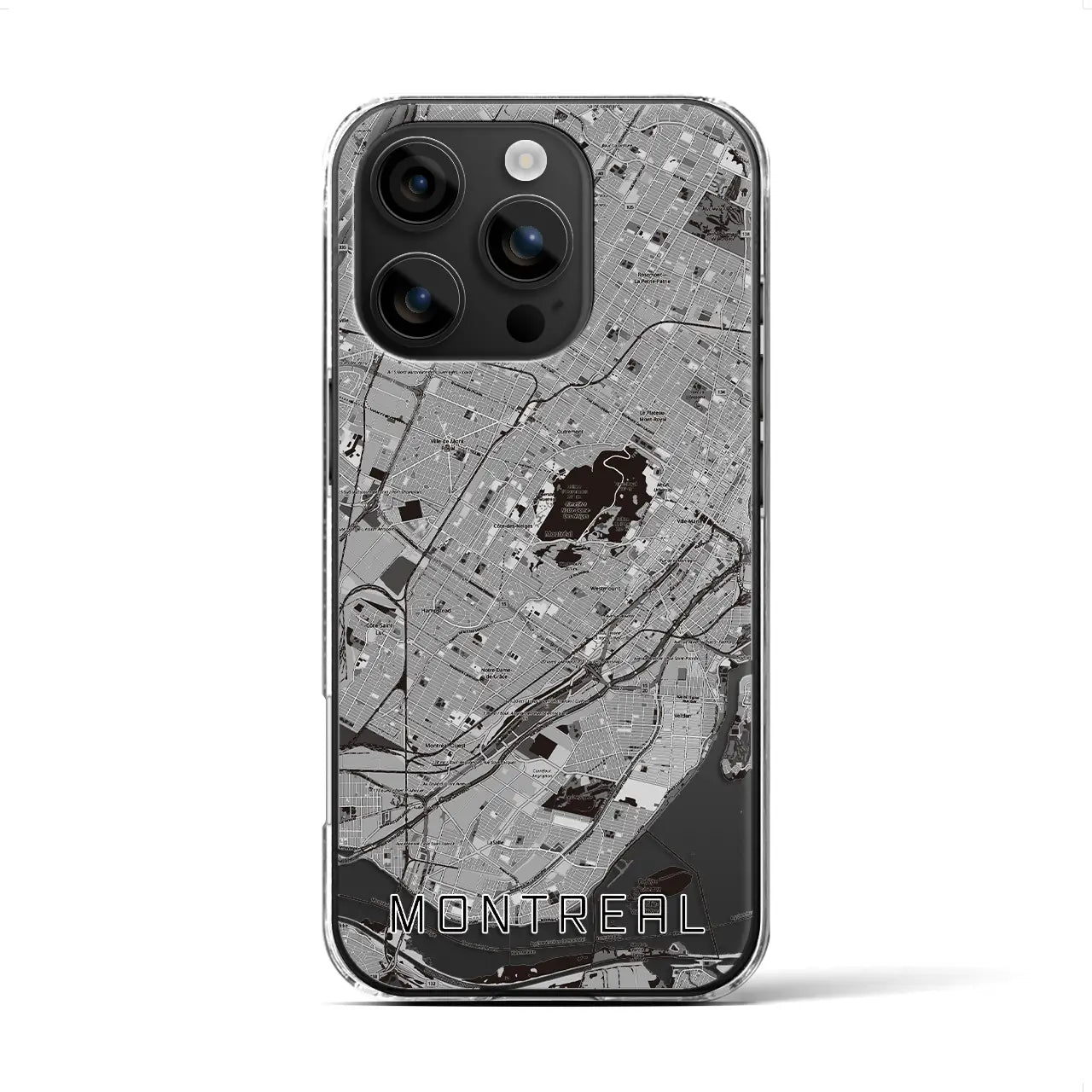 【モントリオール(カナダ)】地図柄iPhoneケース(クリアタイプ)