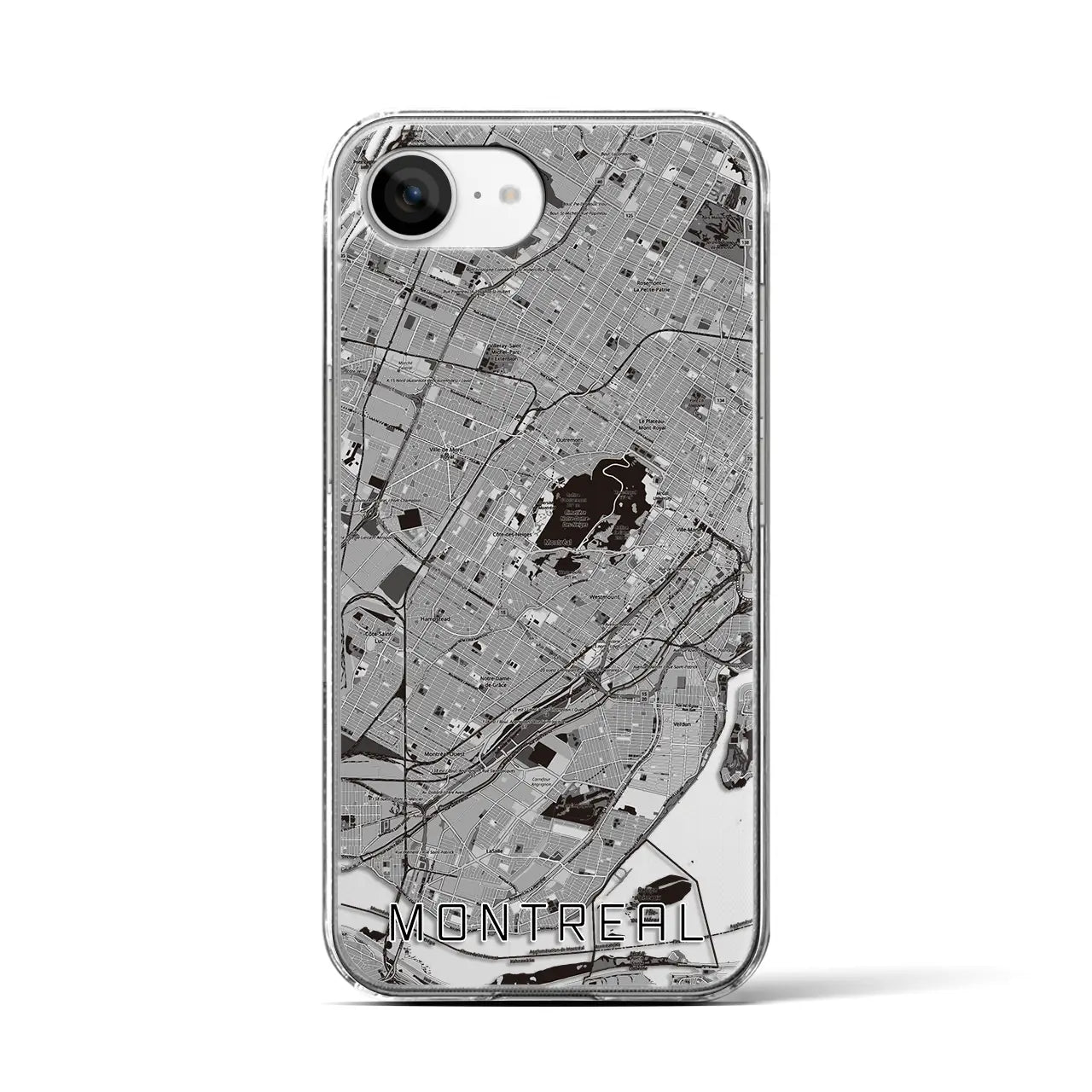【モントリオール(カナダ)】地図柄iPhoneケース(クリアタイプ)