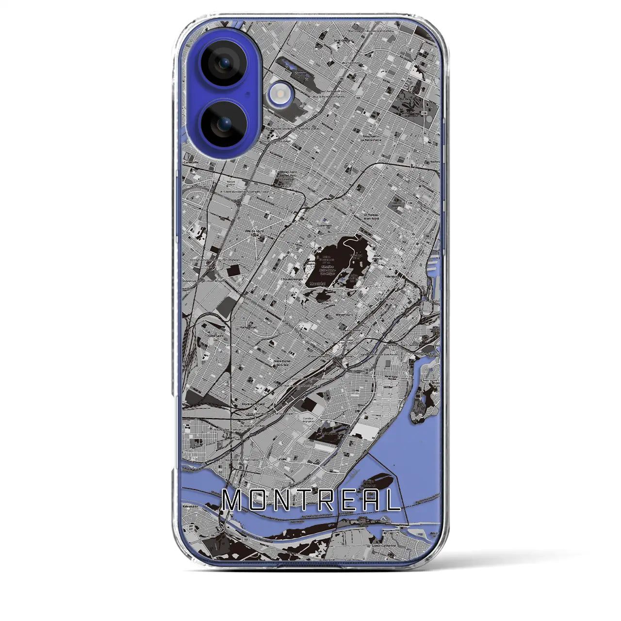 【モントリオール(カナダ)】地図柄iPhoneケース(クリアタイプ)