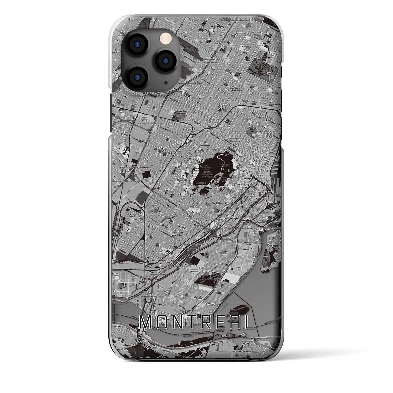 【モントリオール(カナダ)】地図柄iPhoneケース(クリアタイプ)