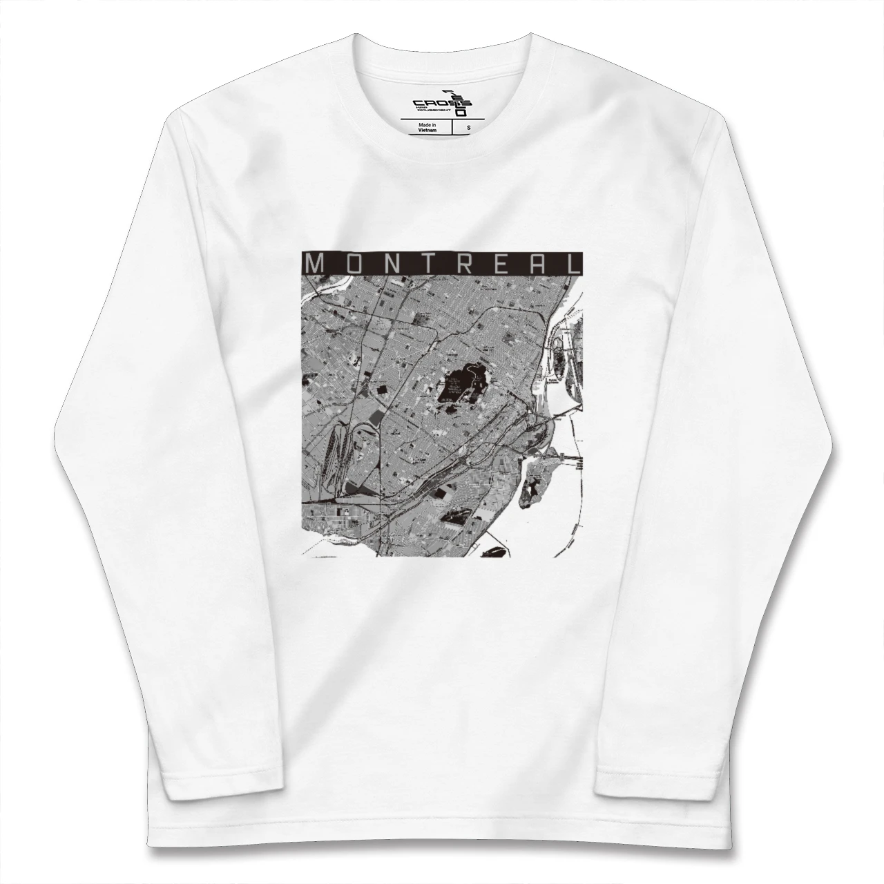 【モントリオール(カナダ)】地図柄ロングスリーブTシャツ