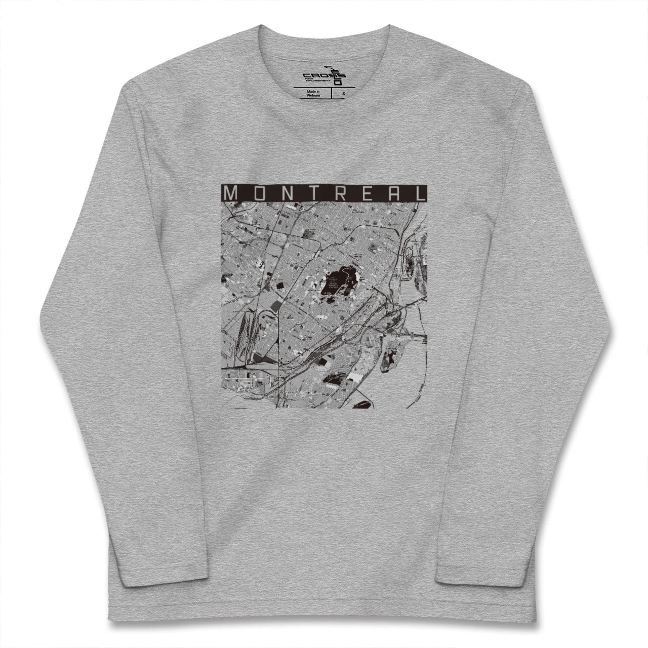 【モントリオール(カナダ)】地図柄ロングスリーブTシャツ