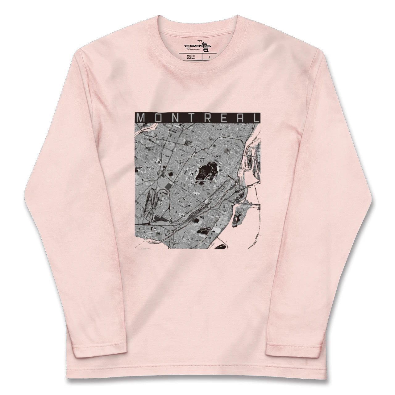 【モントリオール(カナダ)】地図柄ロングスリーブTシャツ
