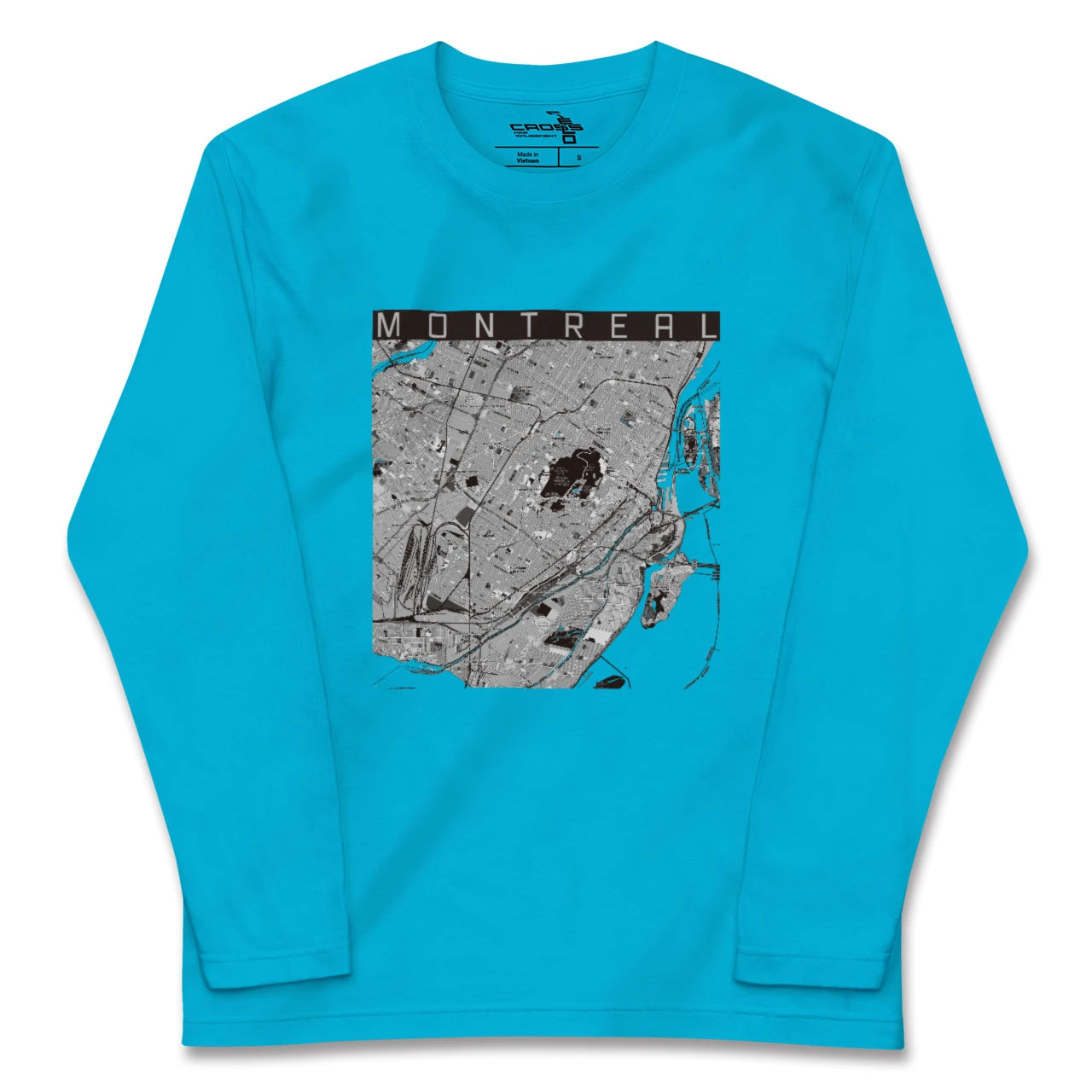 【モントリオール(カナダ)】地図柄ロングスリーブTシャツ
