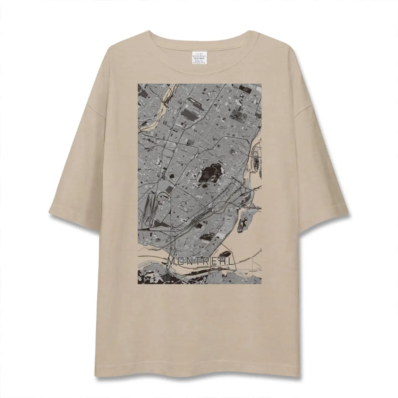 【モントリオール(カナダ)】地図柄ビッグシルエットTシャツ