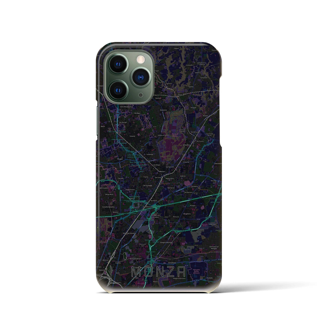 【モンツァ(イタリア)】地図柄iPhoneケース(バックカバータイプ)