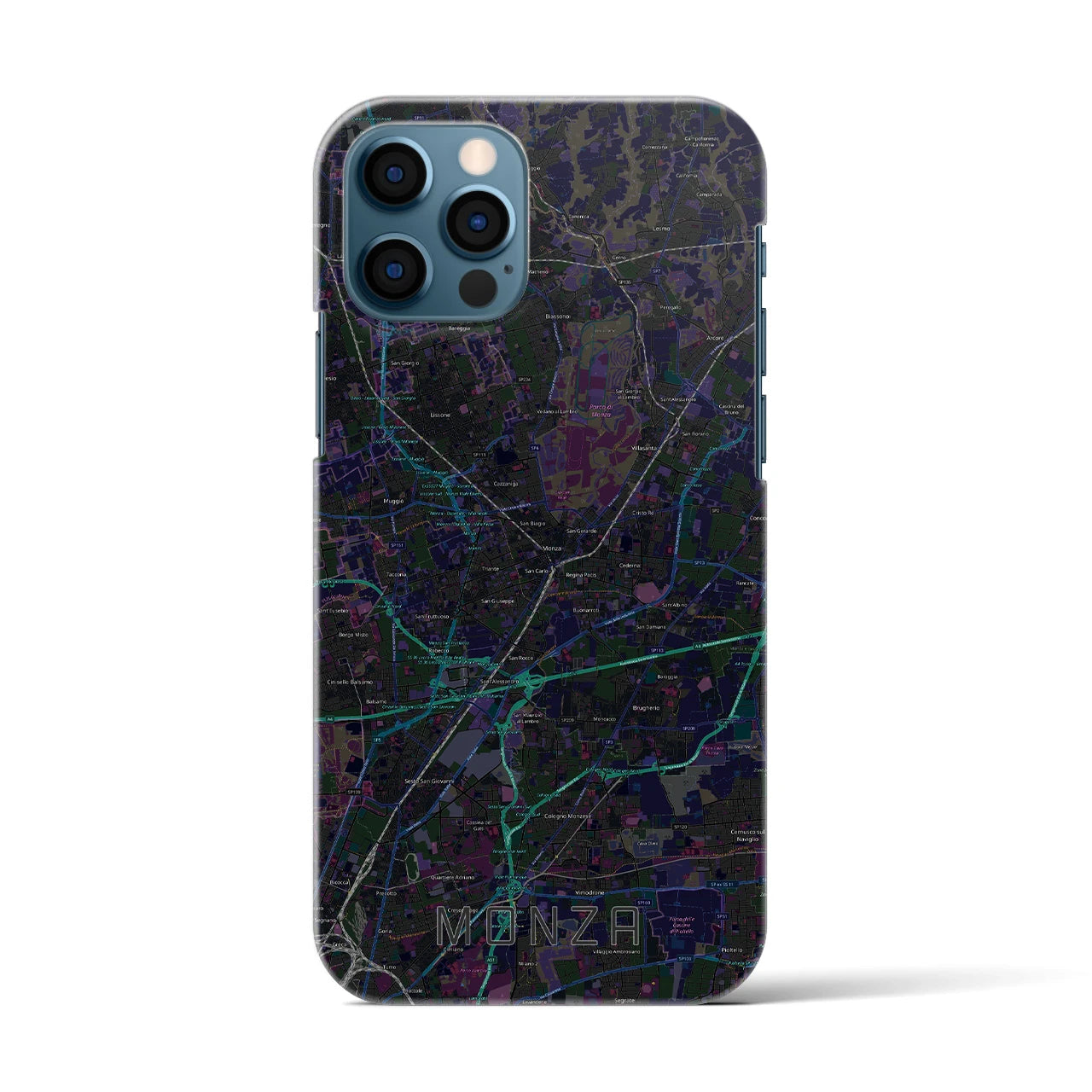 【モンツァ(イタリア)】地図柄iPhoneケース(バックカバータイプ)