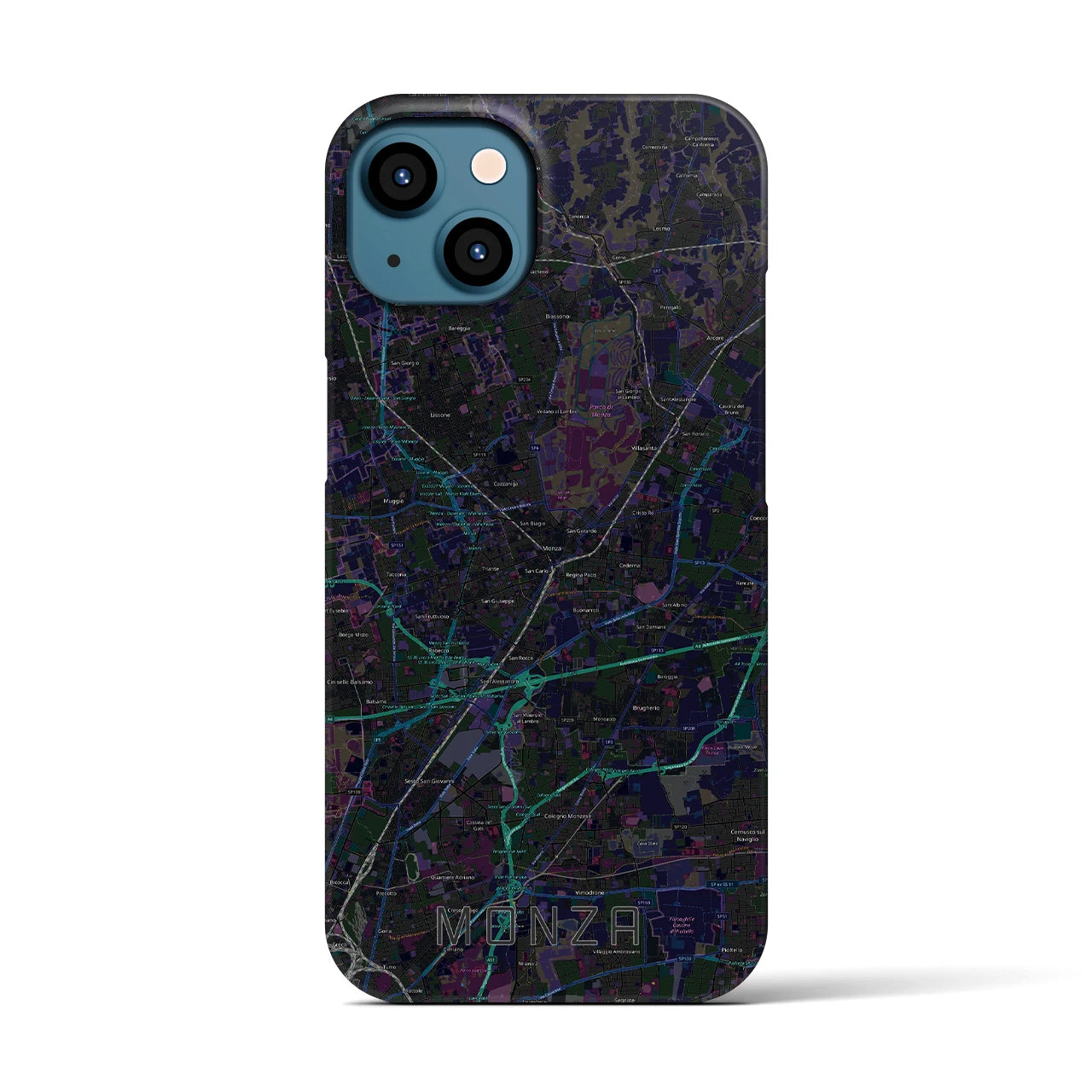 【モンツァ(イタリア)】地図柄iPhoneケース(バックカバータイプ)