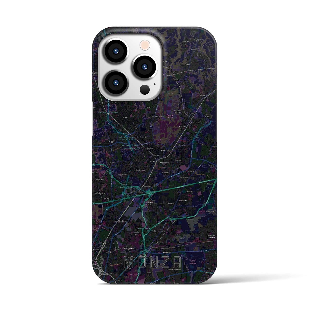 【モンツァ(イタリア)】地図柄iPhoneケース(バックカバータイプ)